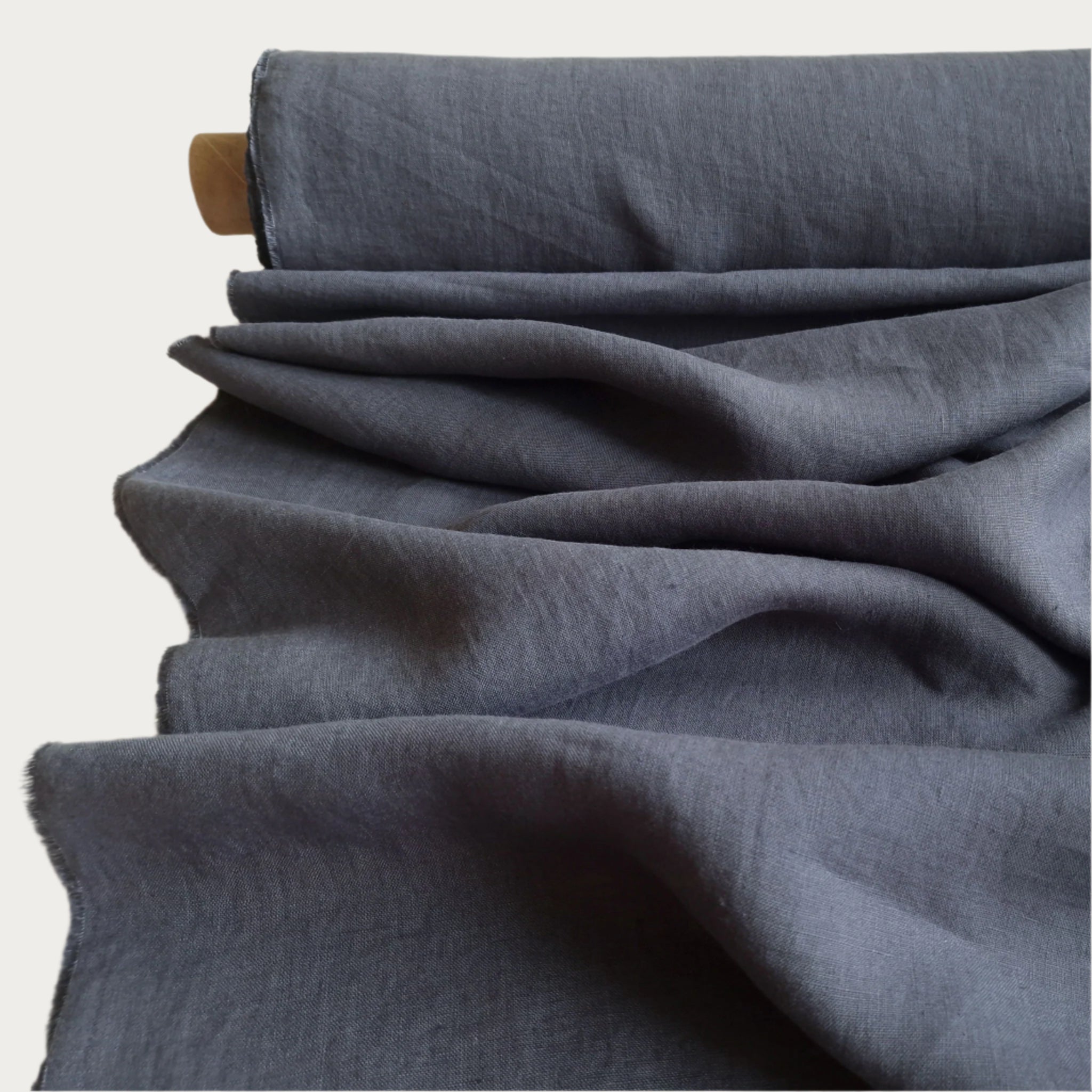 Linen fabric Charcoal