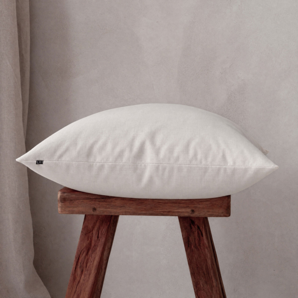 Cloud white linen pillow cover