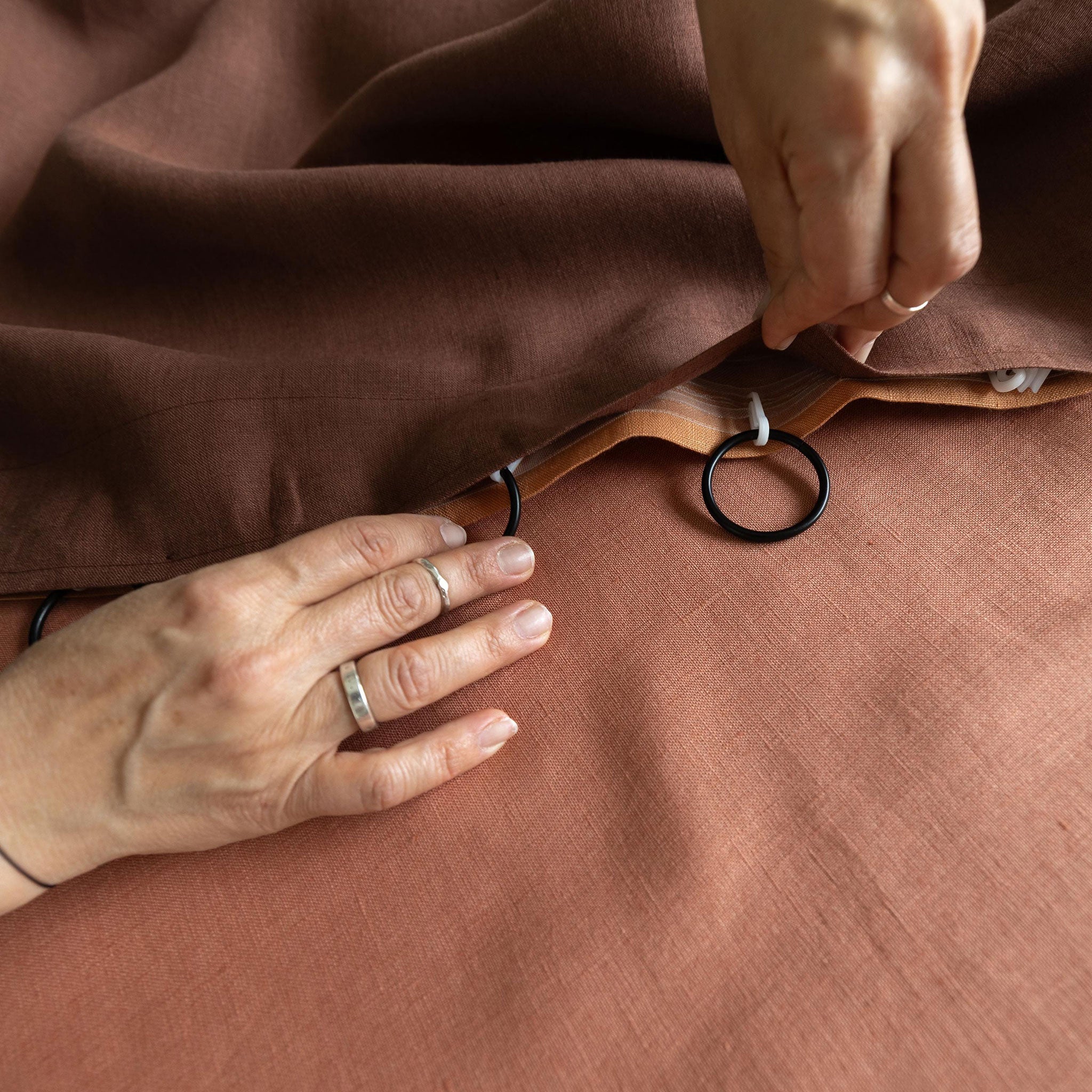Linen Room Divider Curtain with Tape