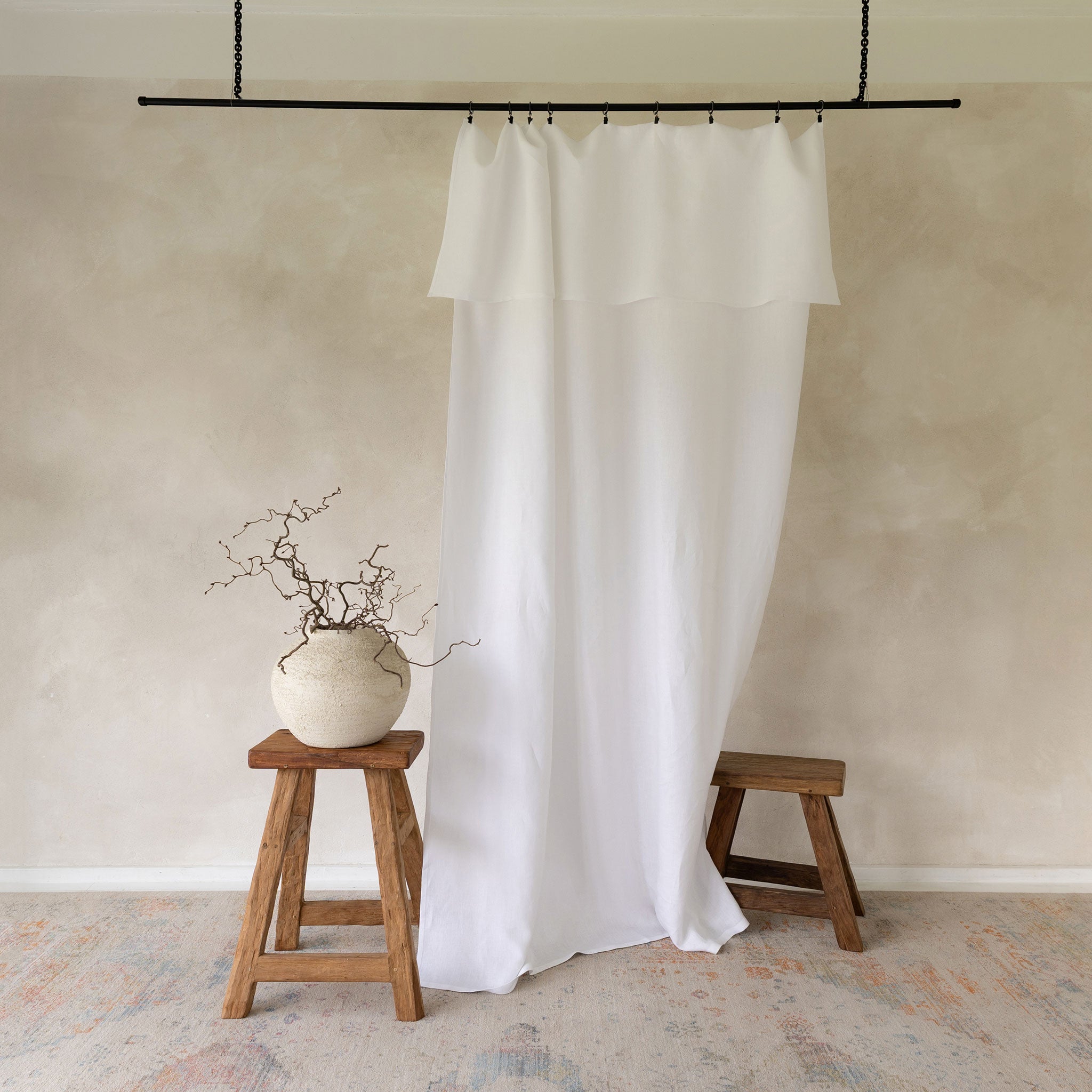 Linen drop cloth curtains