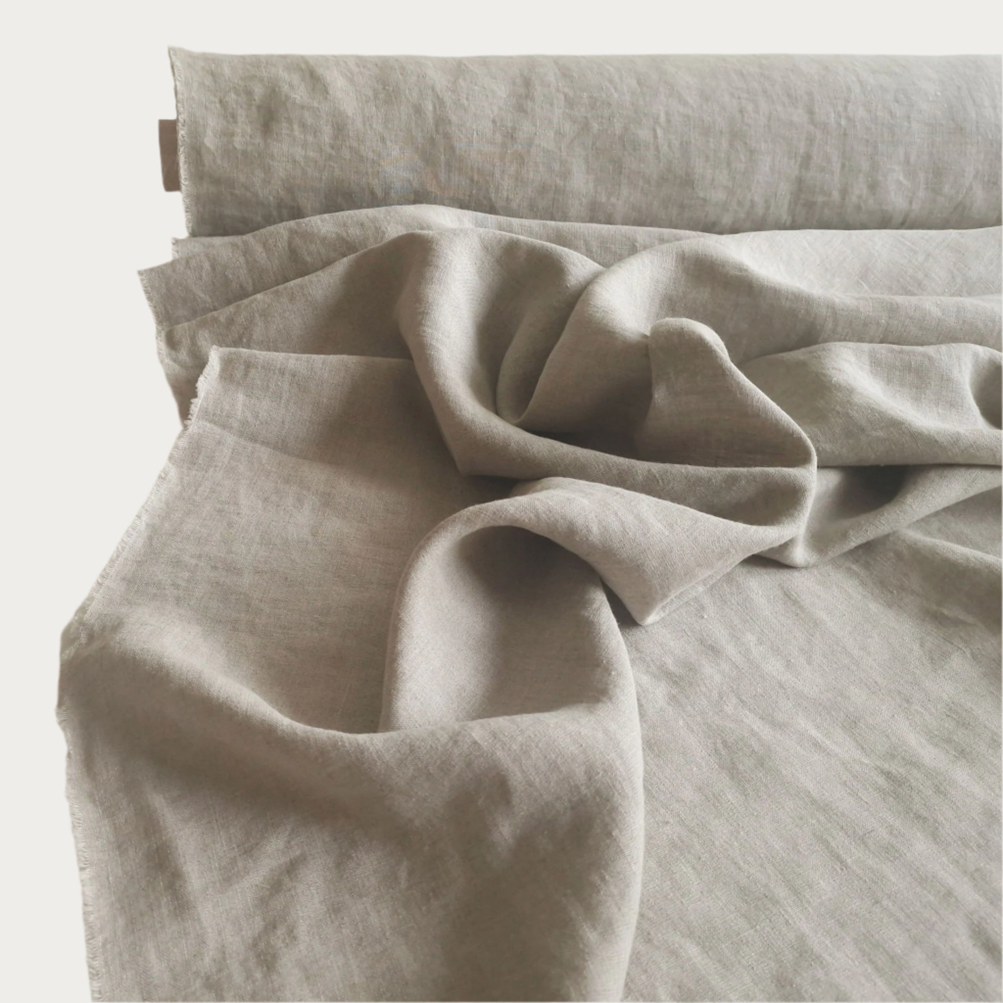 Linen fabric Flax grey