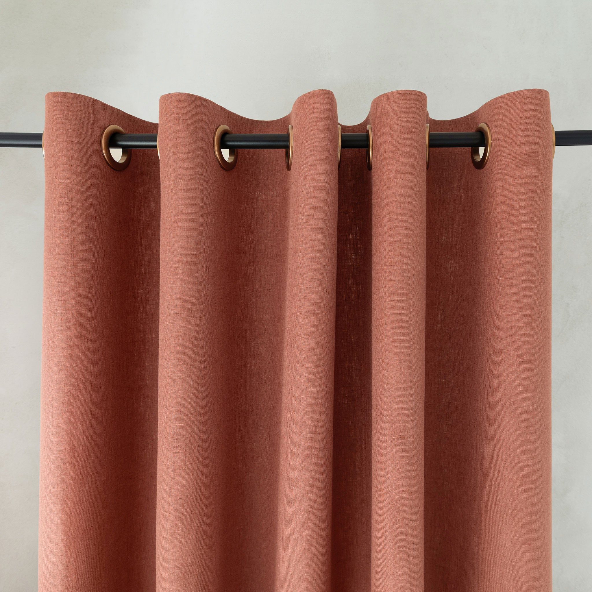Linen grommet curtain panel