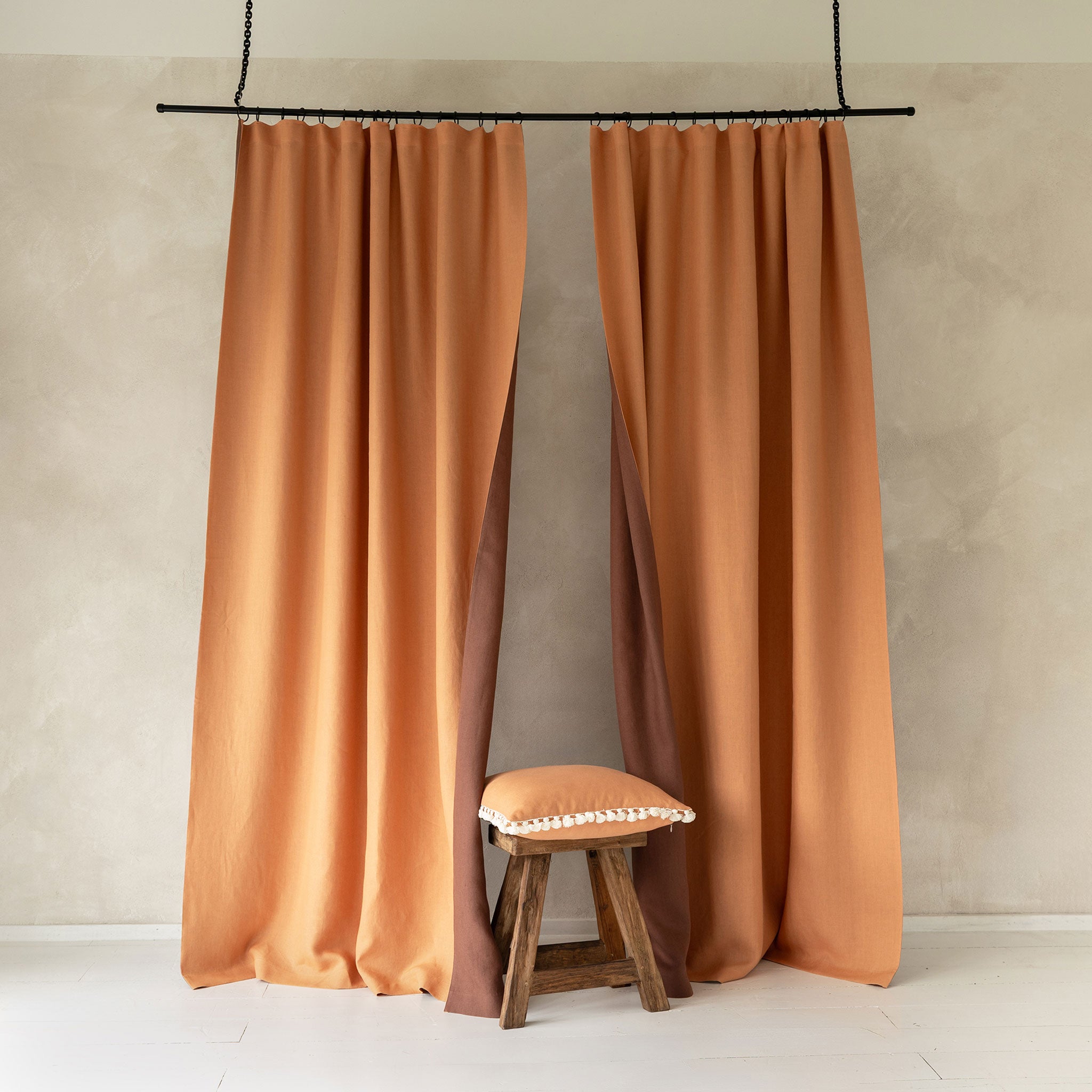 Linen Room Divider Curtain with Tape