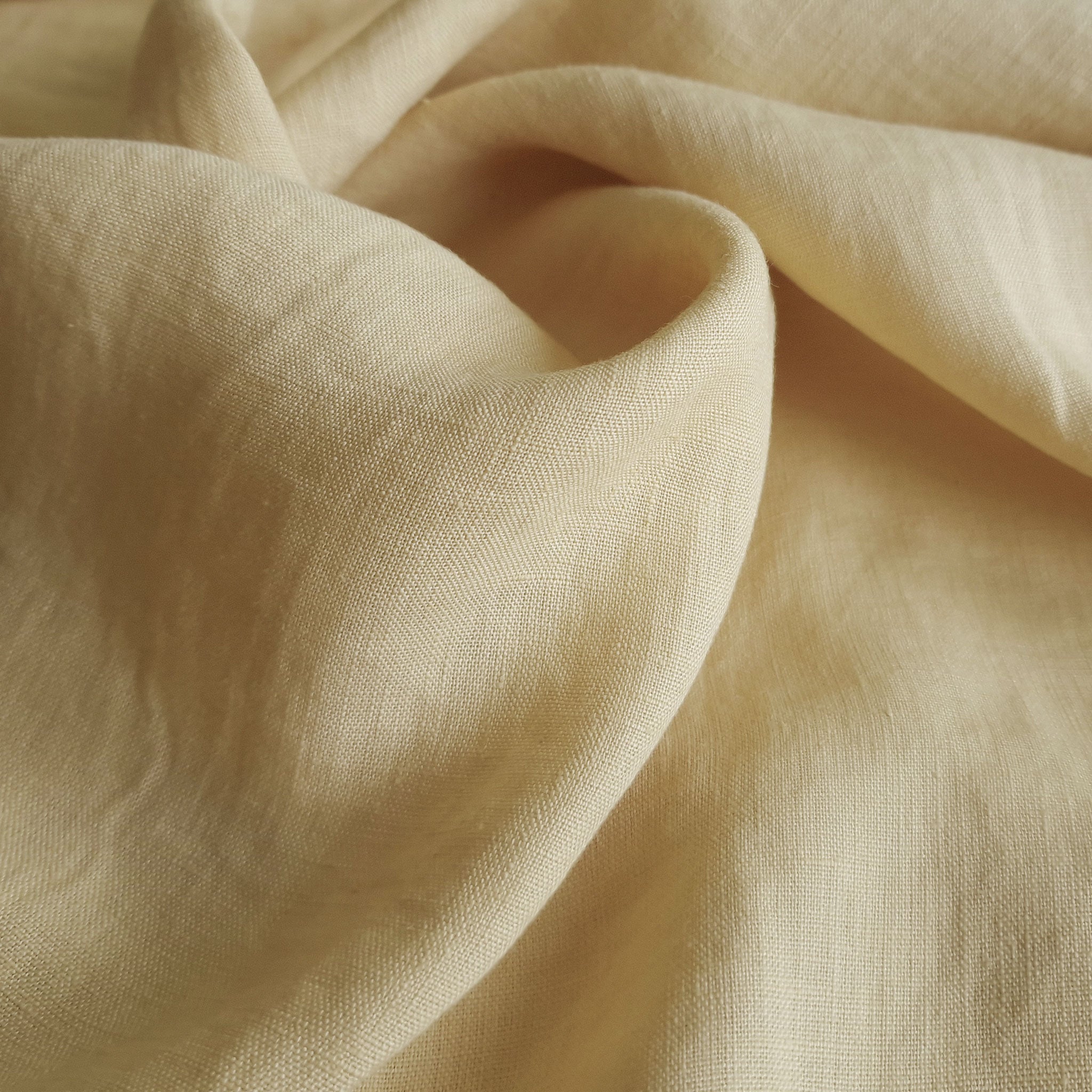 Linen fabric Butter yellow