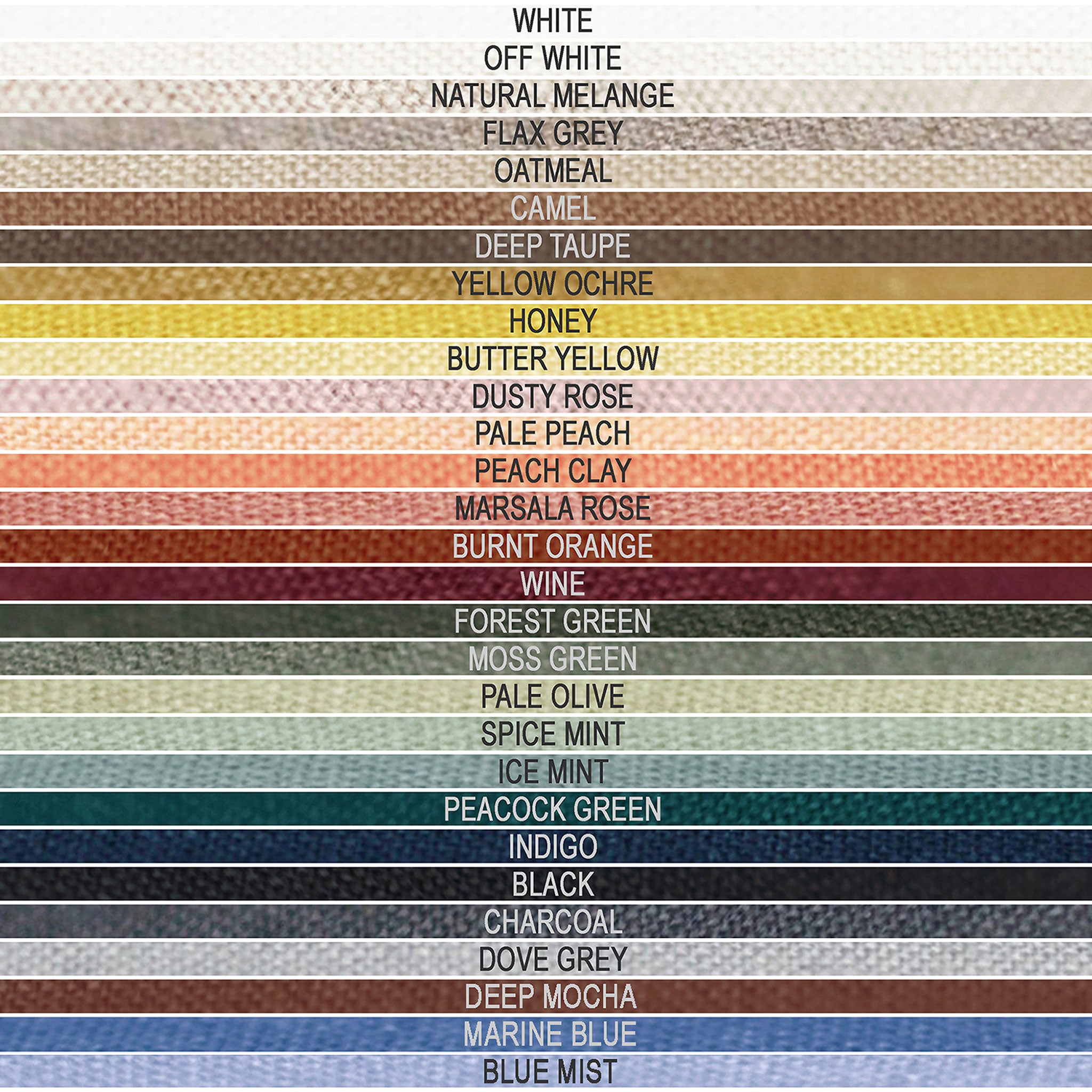 Linen fabric sample set