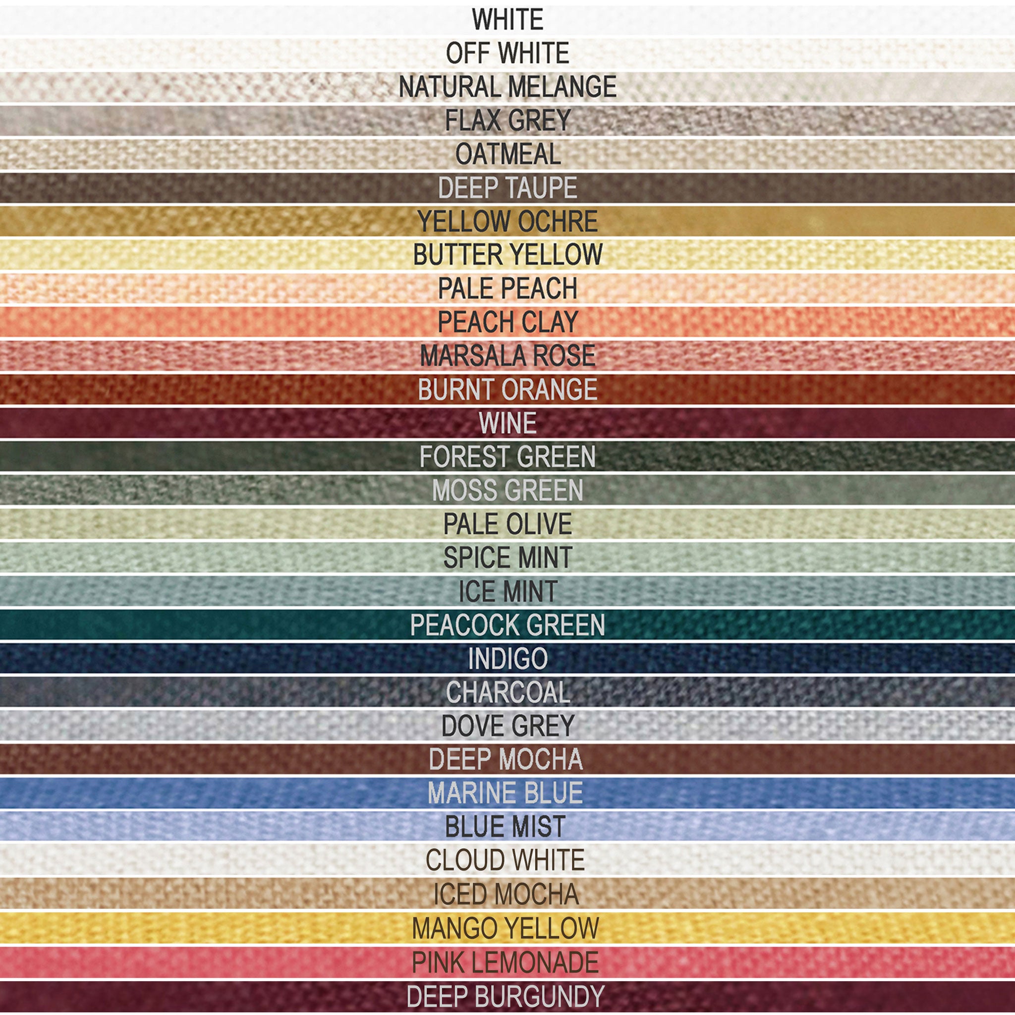 Linen fabric sample set