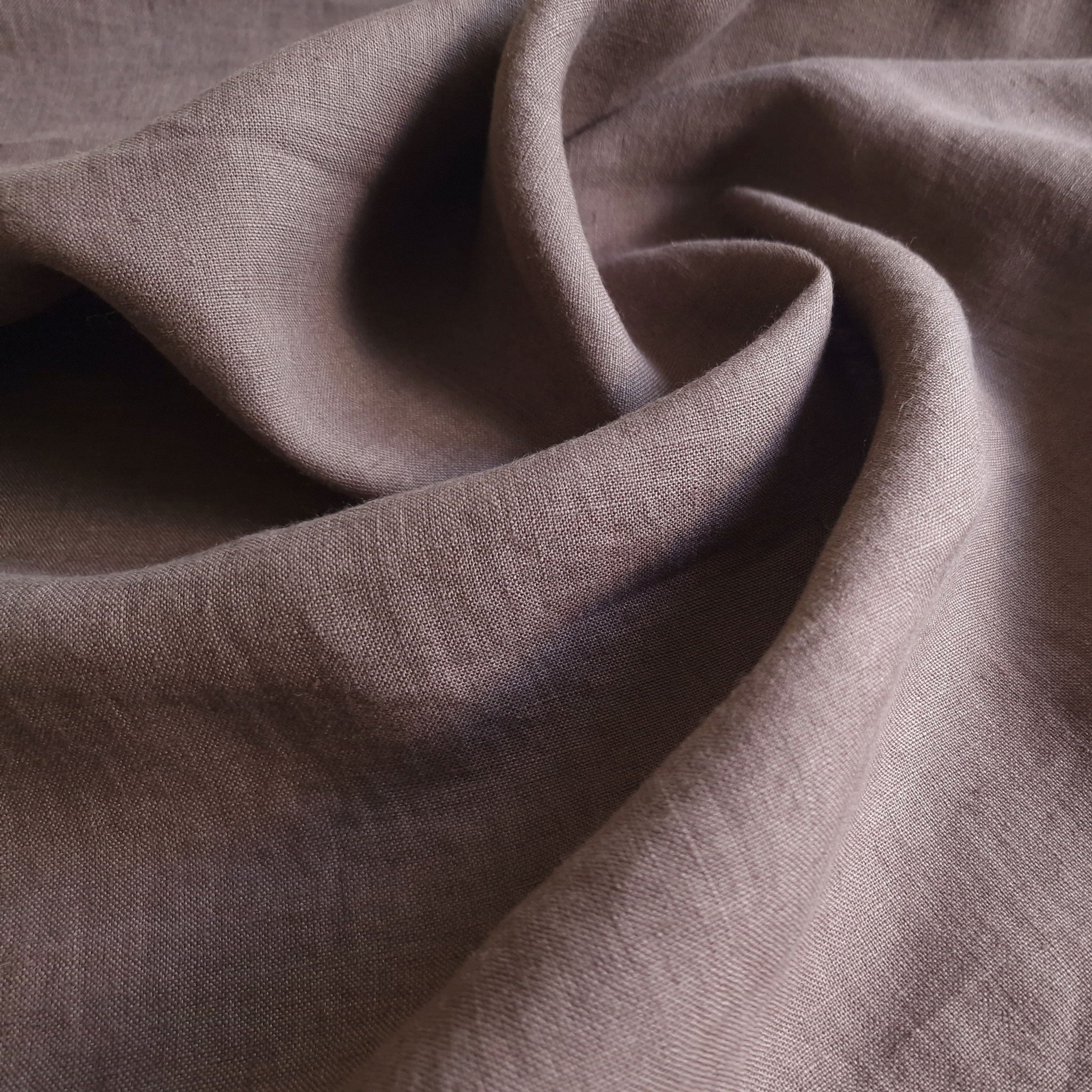 Linen fabric Deep taupe