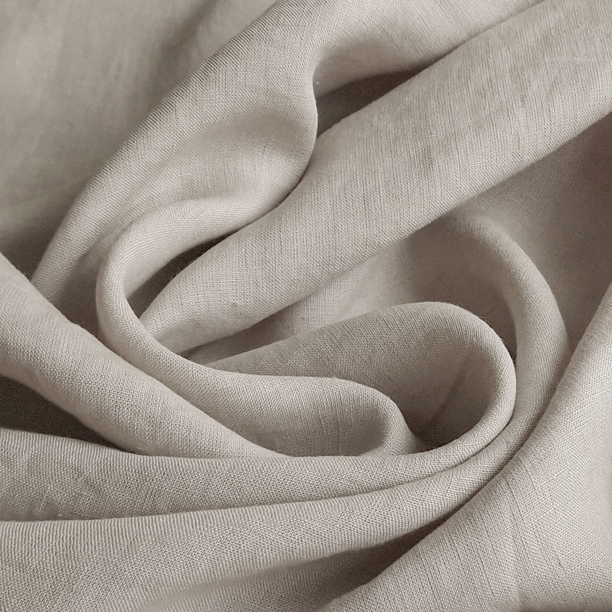 Linen fabric Flax grey