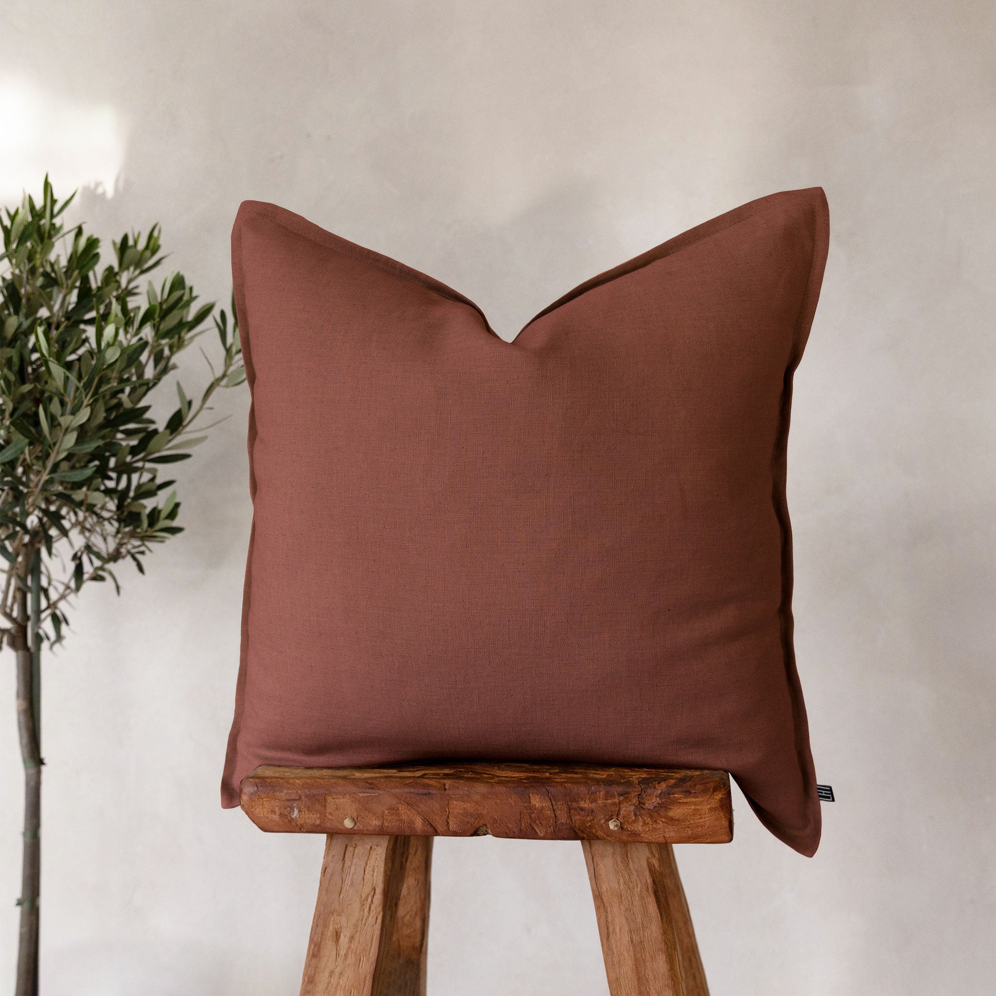 Linen pillow cover Deep mocha