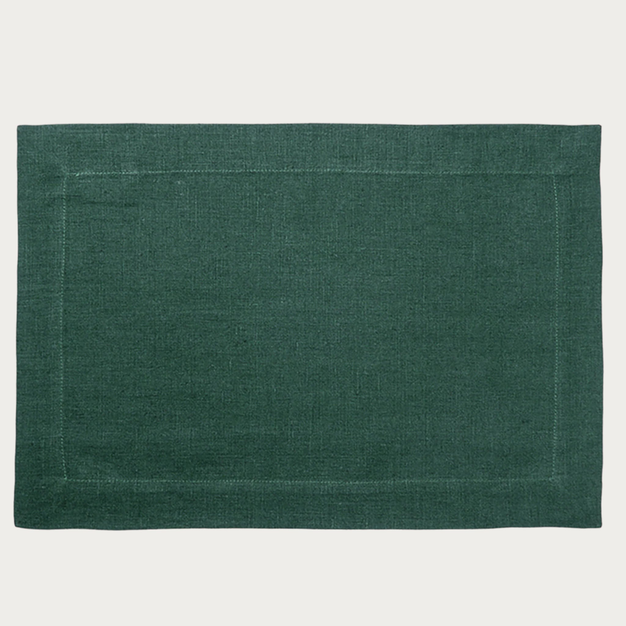 Linen placemat Forest green