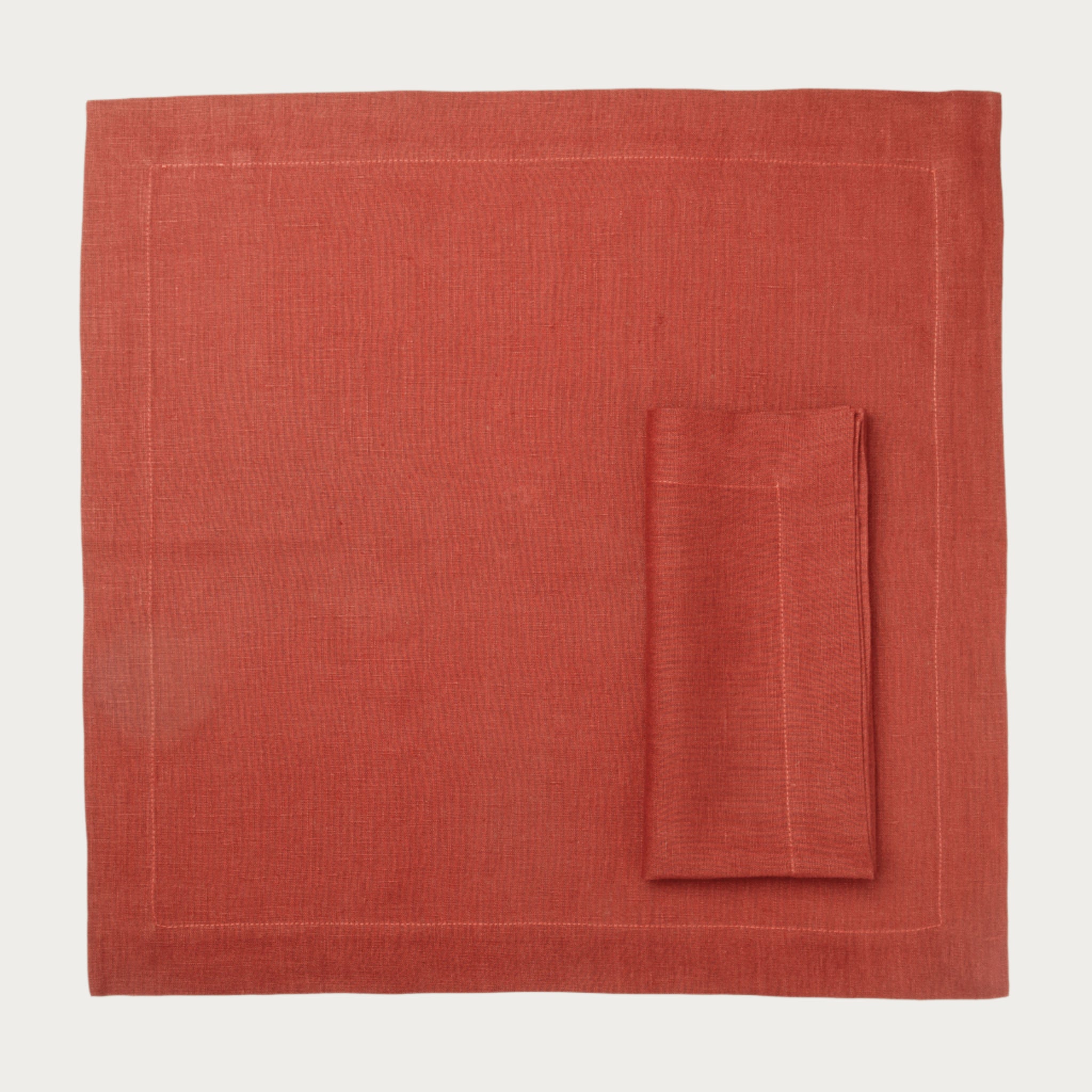 Linen table napkin Burnt orange