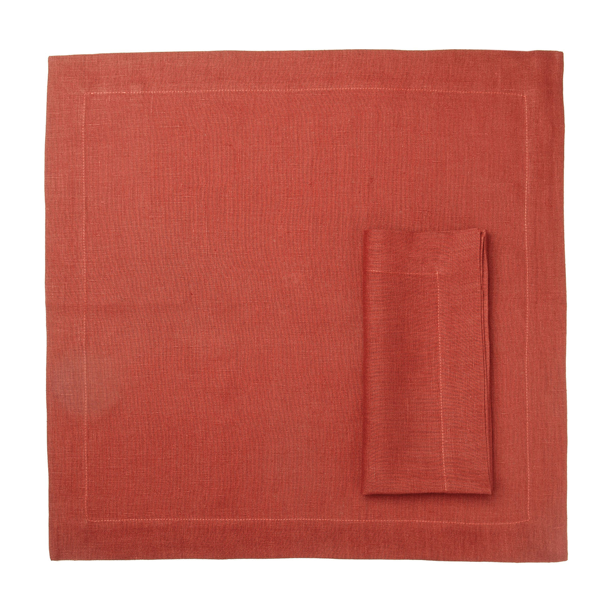 Linen table napkin Burnt orange