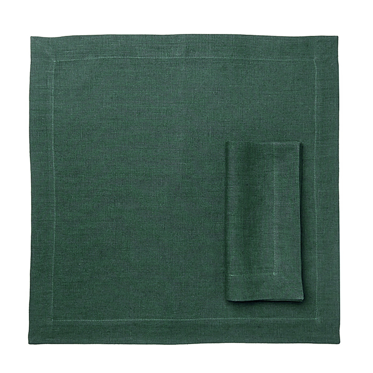 Linen table napkin Forest green