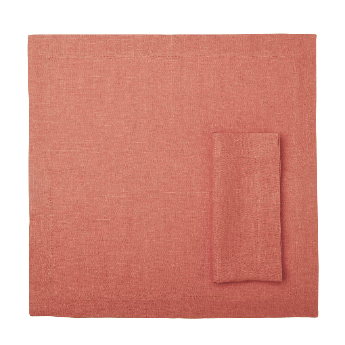 Linen table napkin Marsala rose