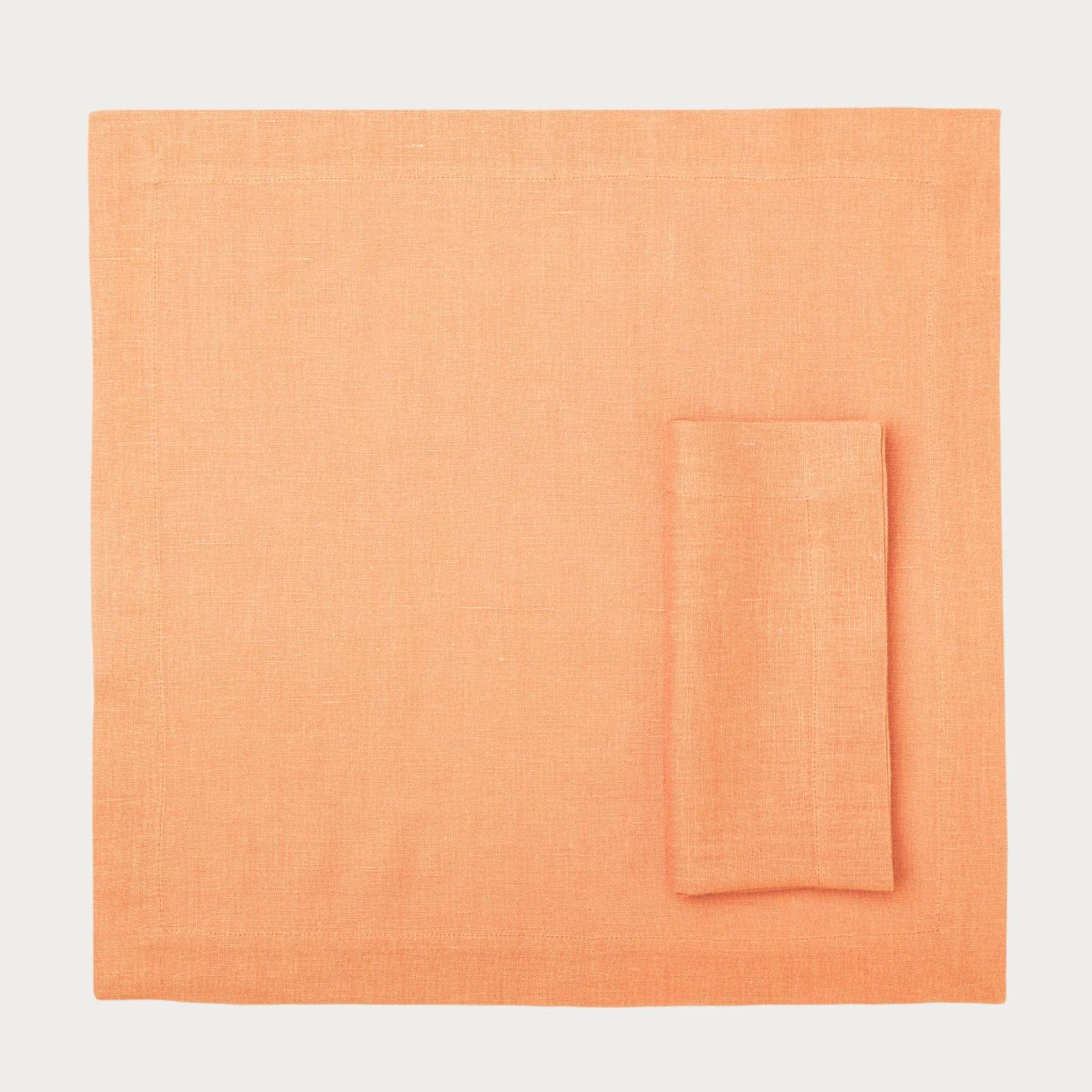 Linen table napkin Peach clay