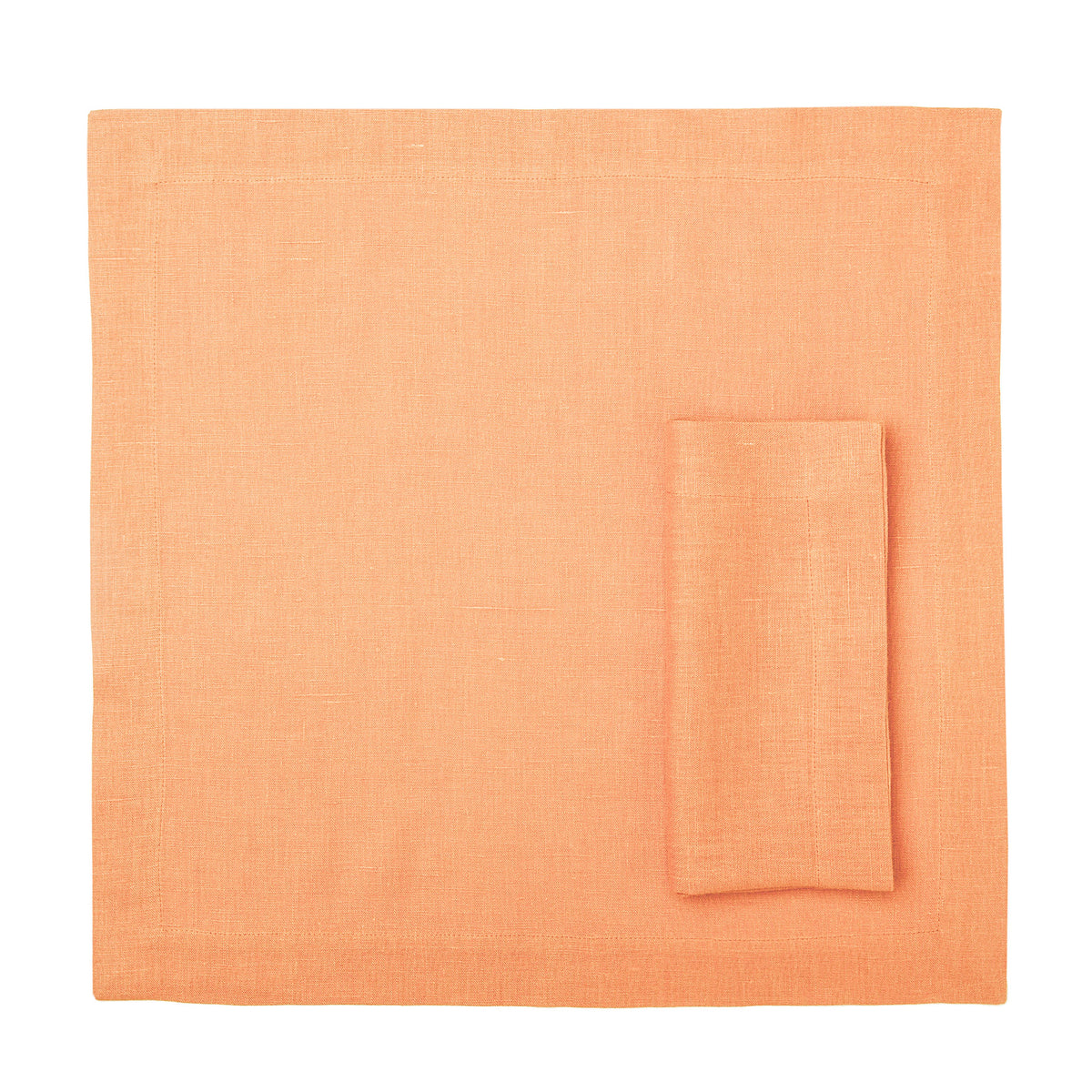 Linen table napkin Peach clay