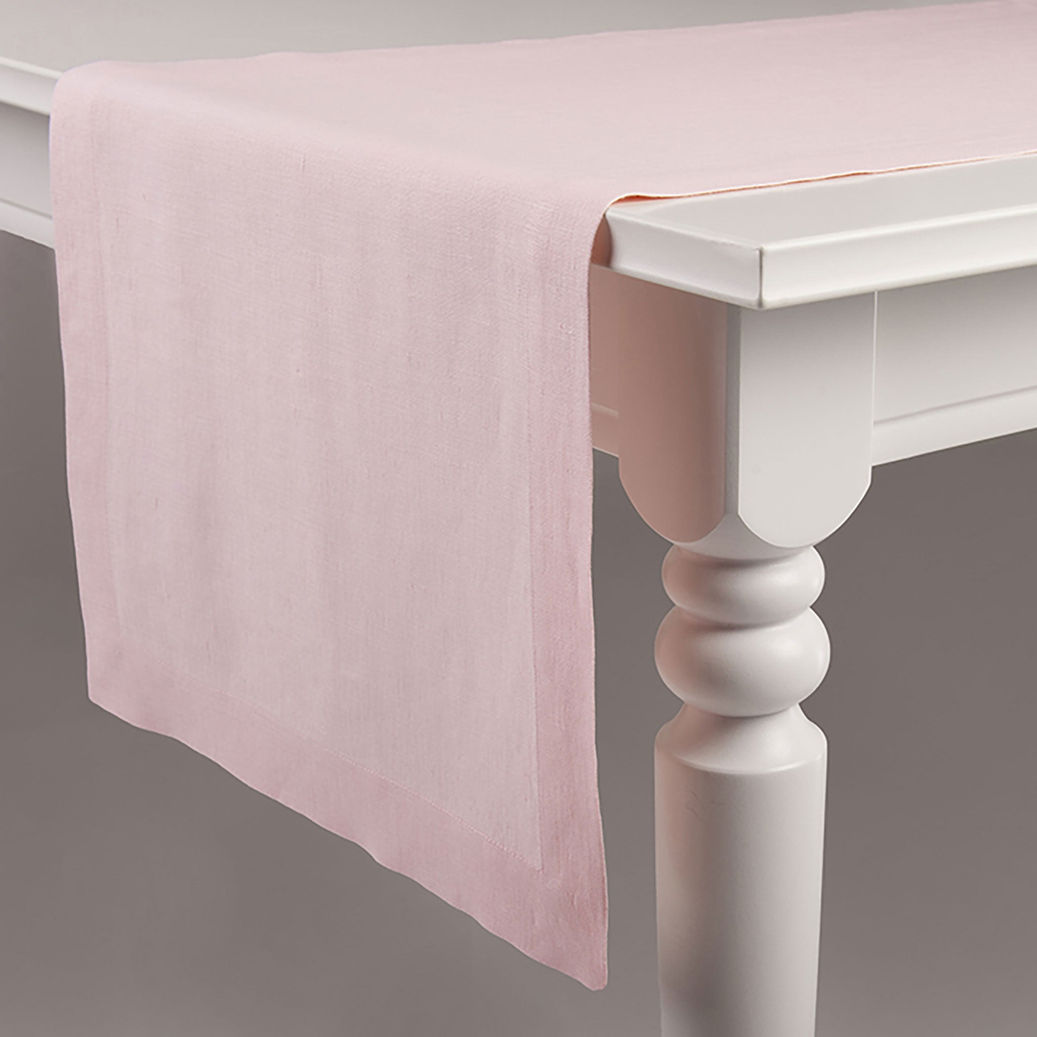 Linen table runner Dusty rose