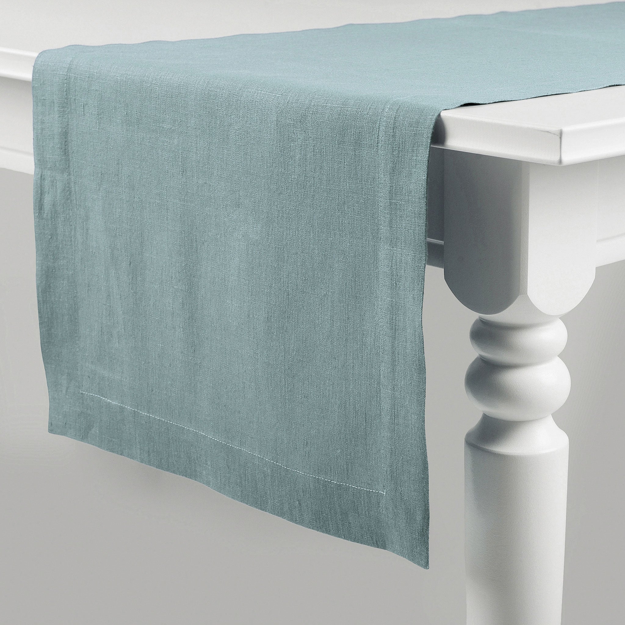 Linen table runner Ice mint
