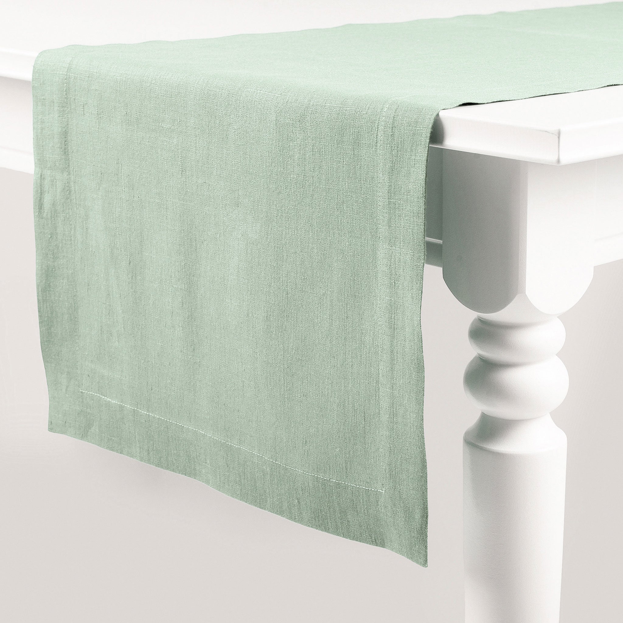 Linen table runner Spice mint