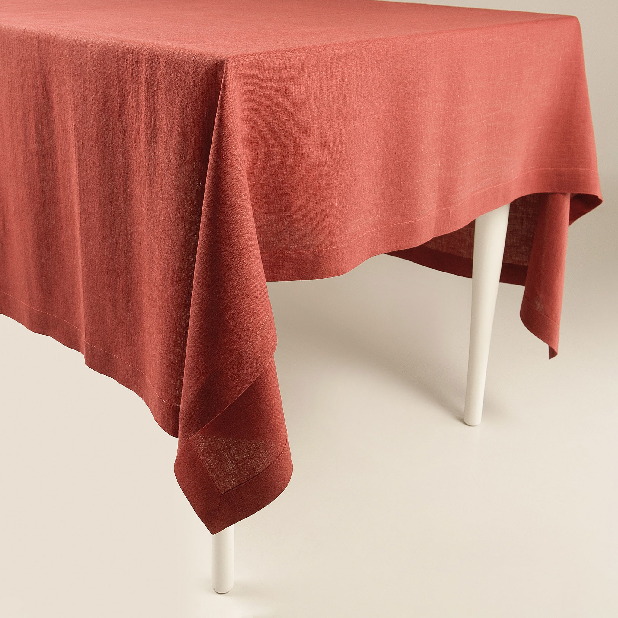 Linen tablecloth Burnt orange