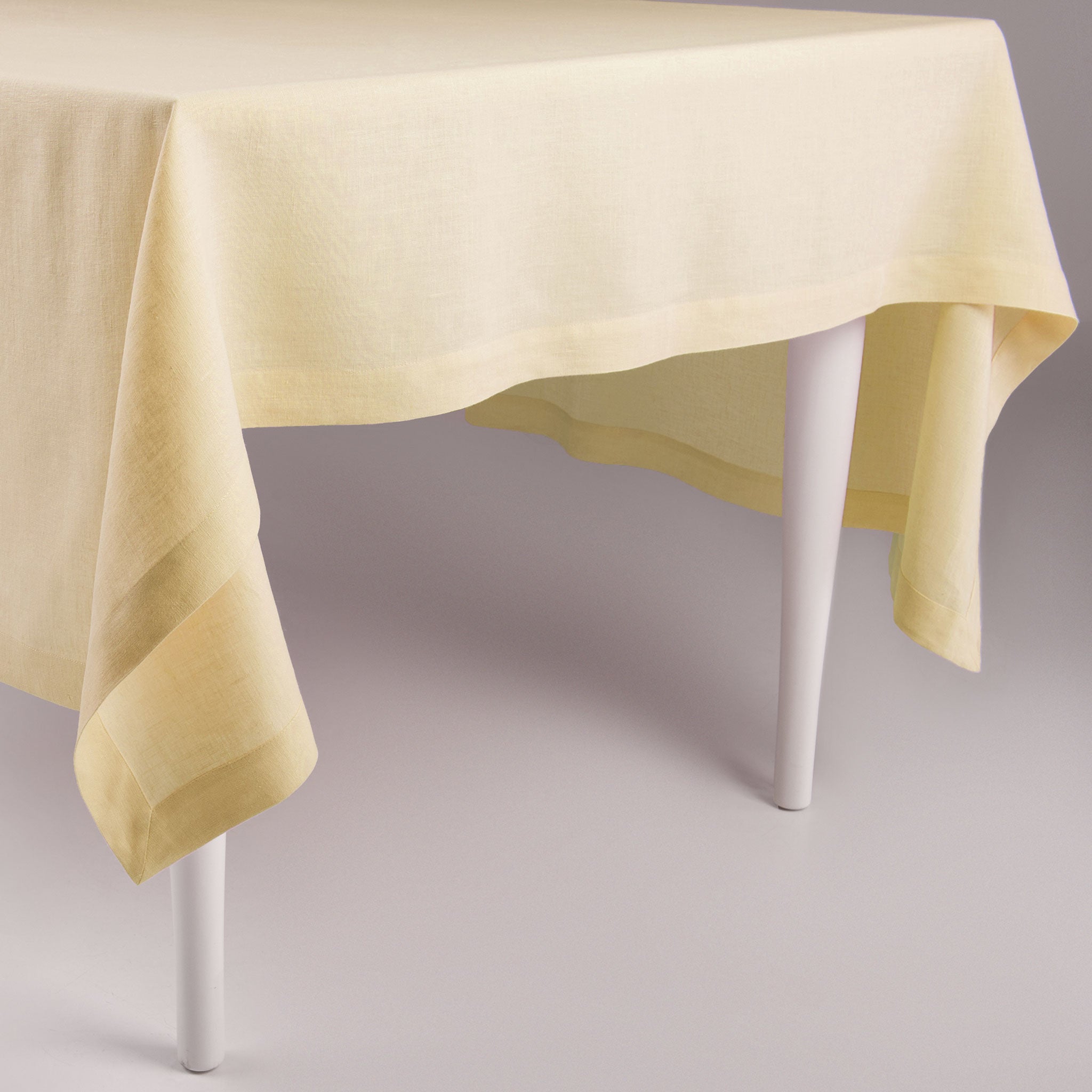 Linen tablecloth Butter yellow