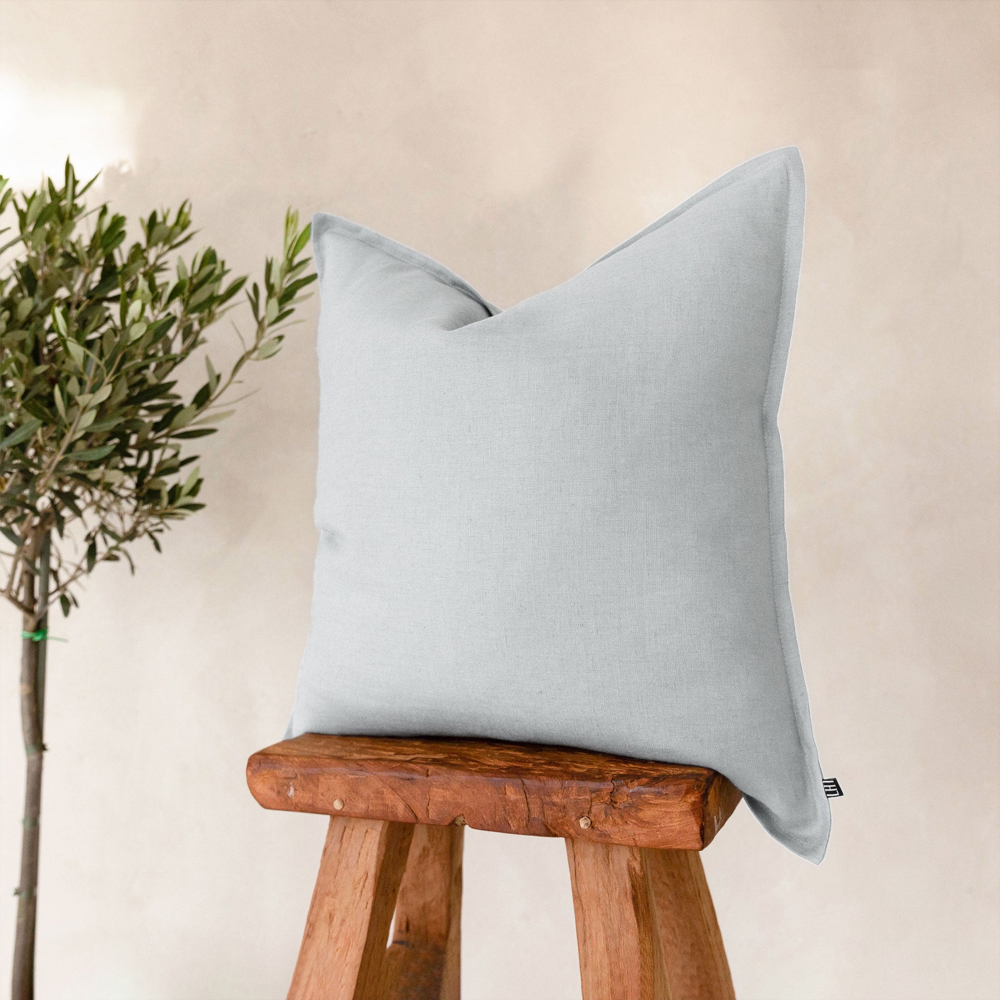 Linen pillow cover Dove grey