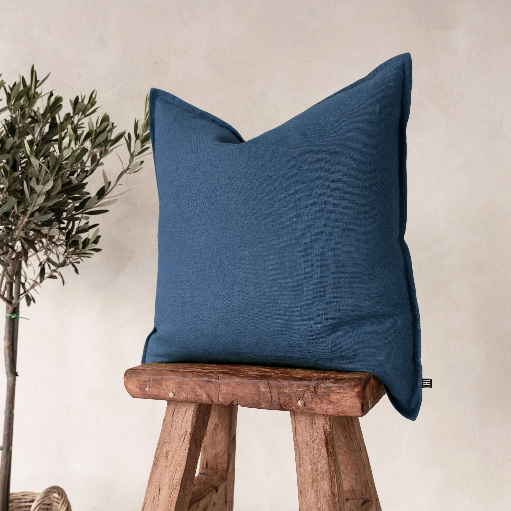 Linen pillow cover Indigo