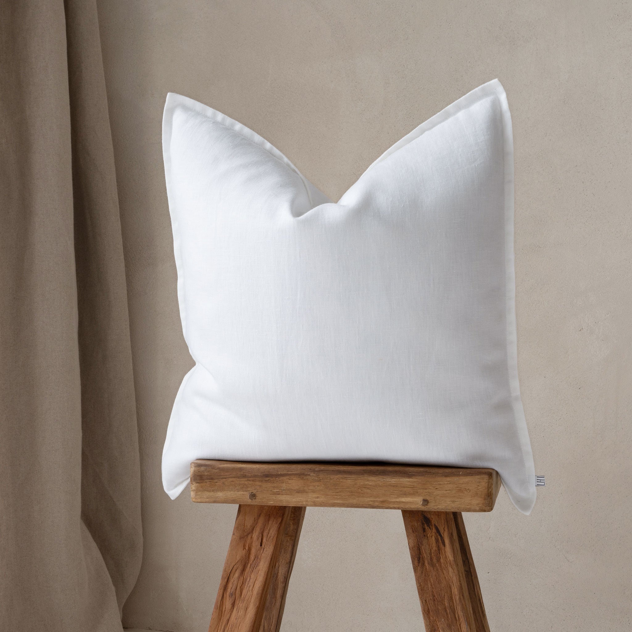 Linen pillow cover White