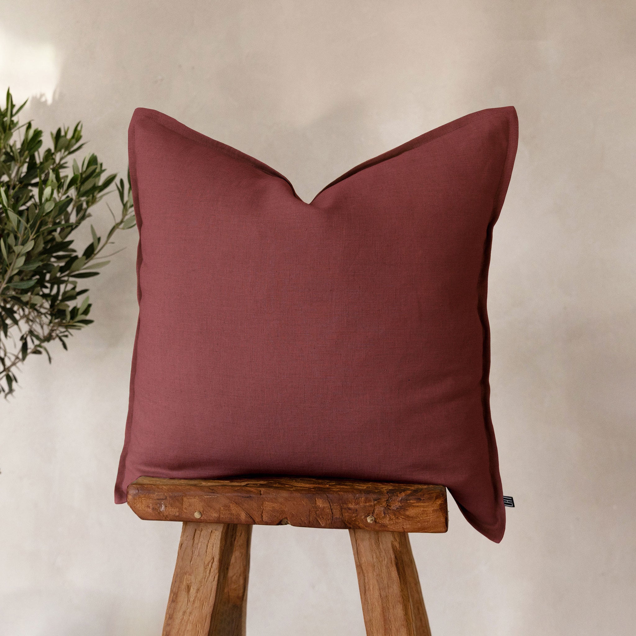 Linen pillow cover Wine