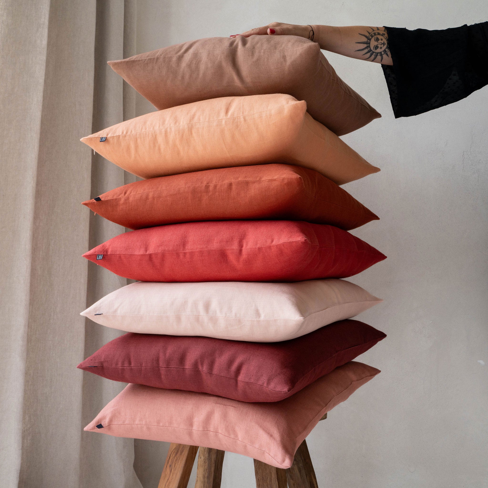 Natural linen pillow cover