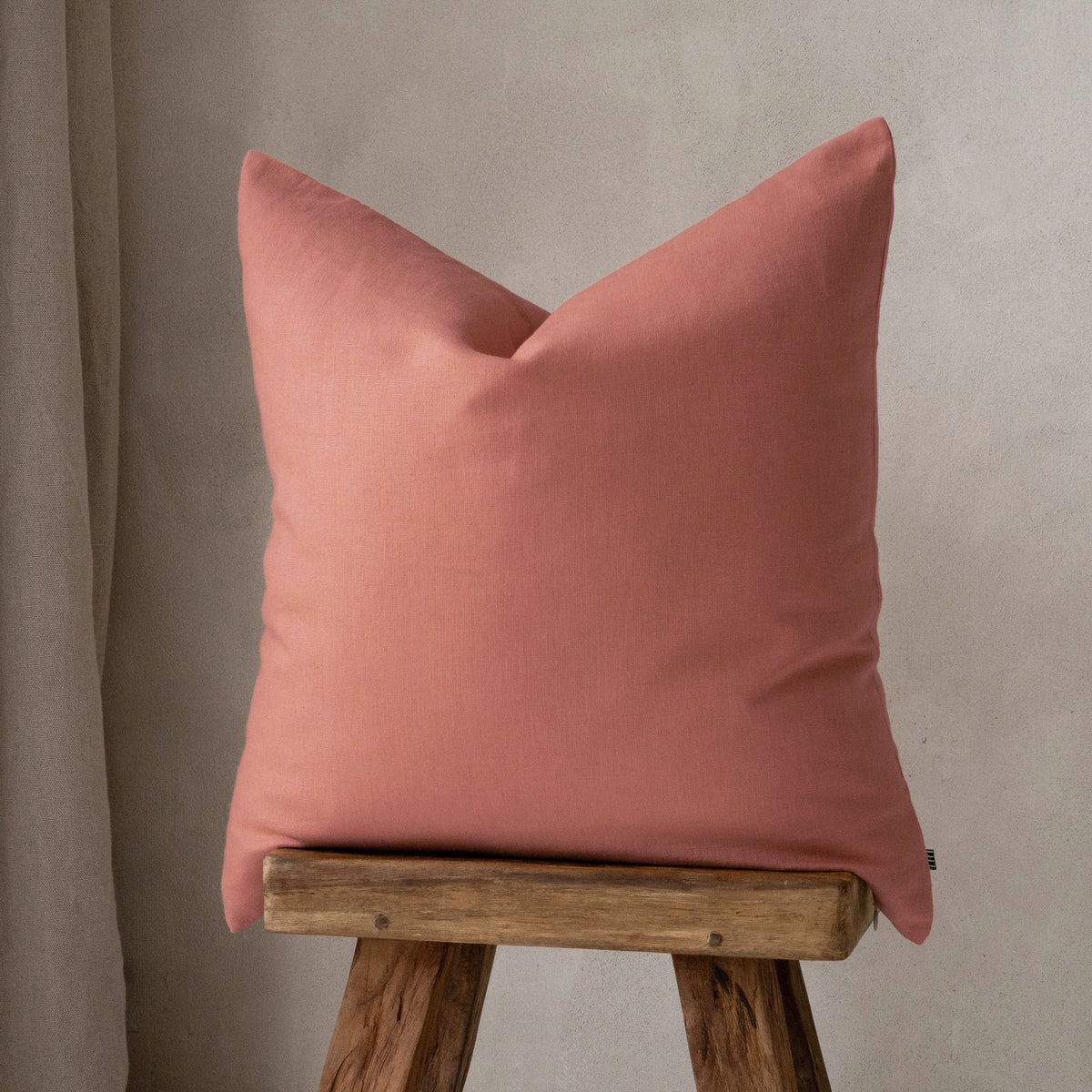 Marsala rose linen pillow cover