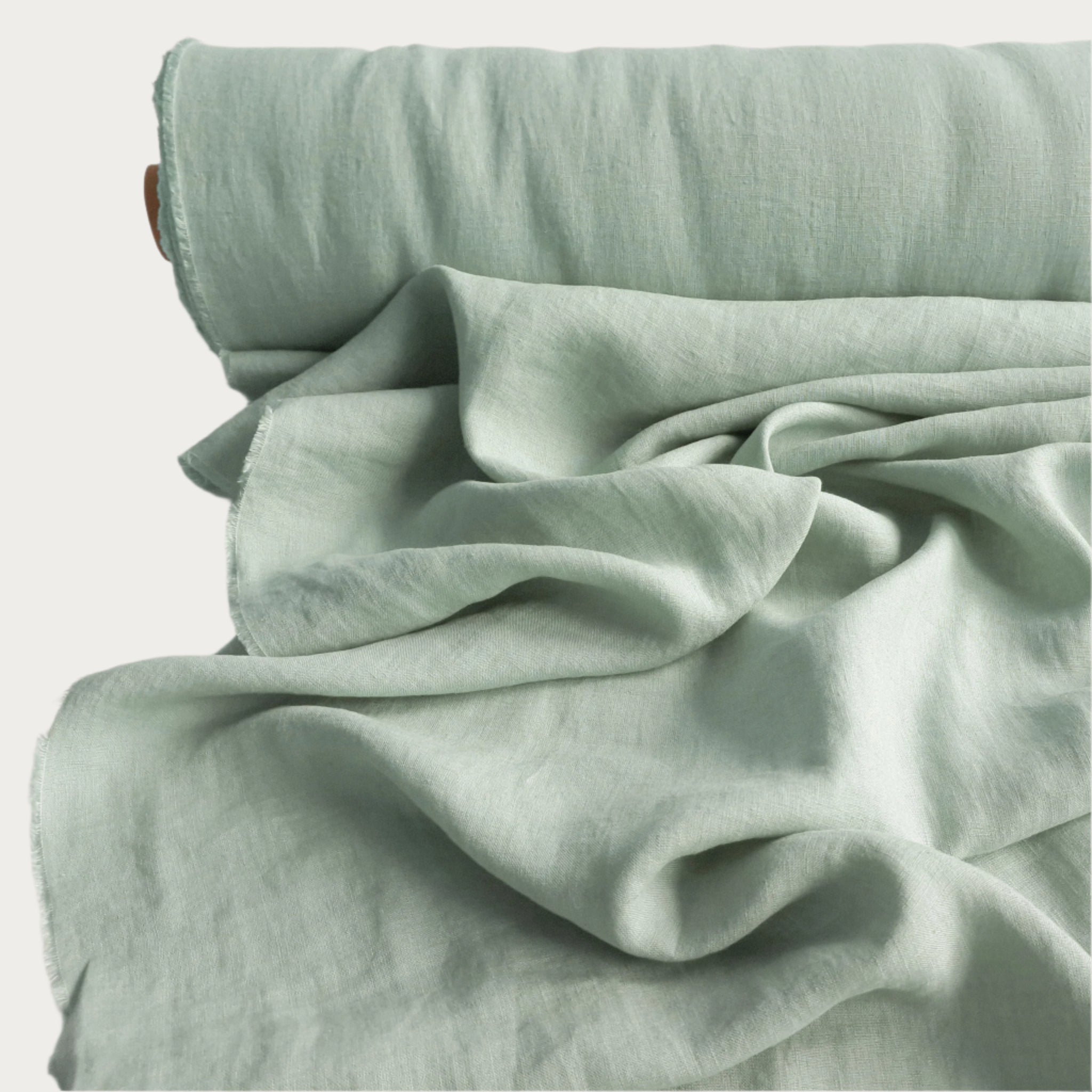 Linen fabric Spice mint
