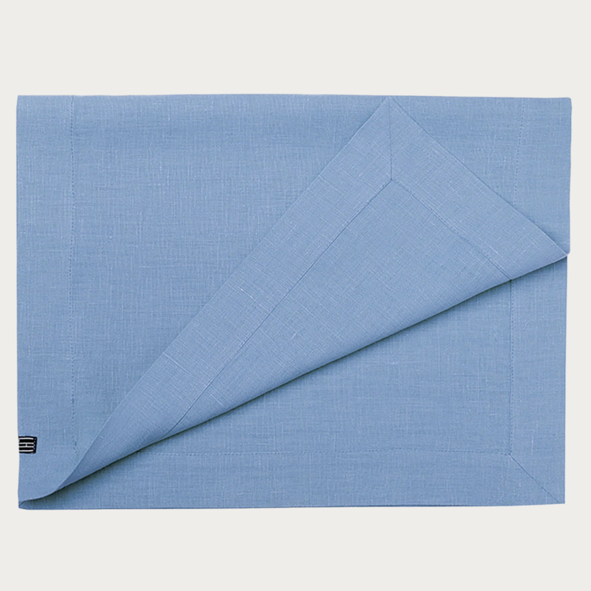 Linen table runner Blue mist