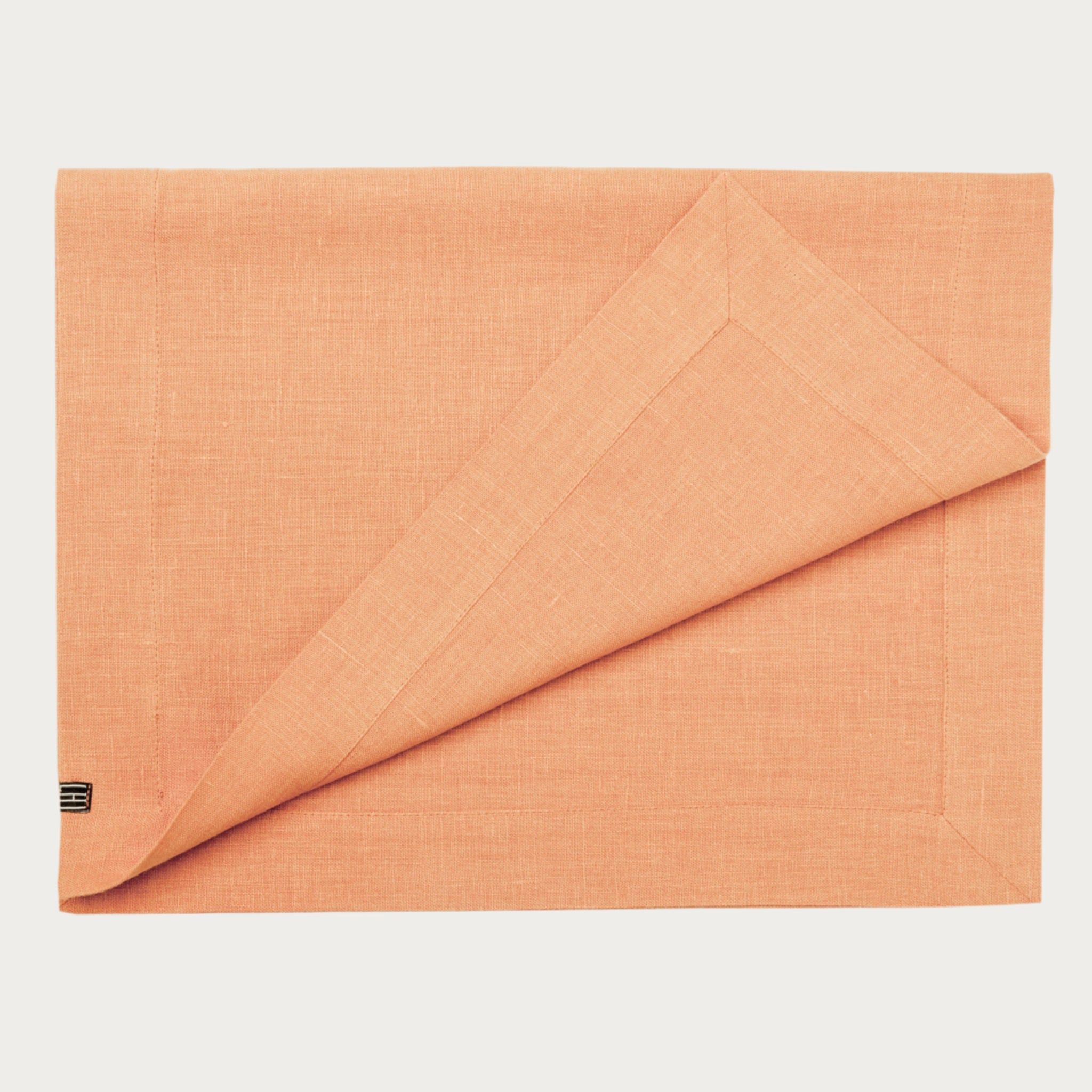 Linen table runner Peach clay
