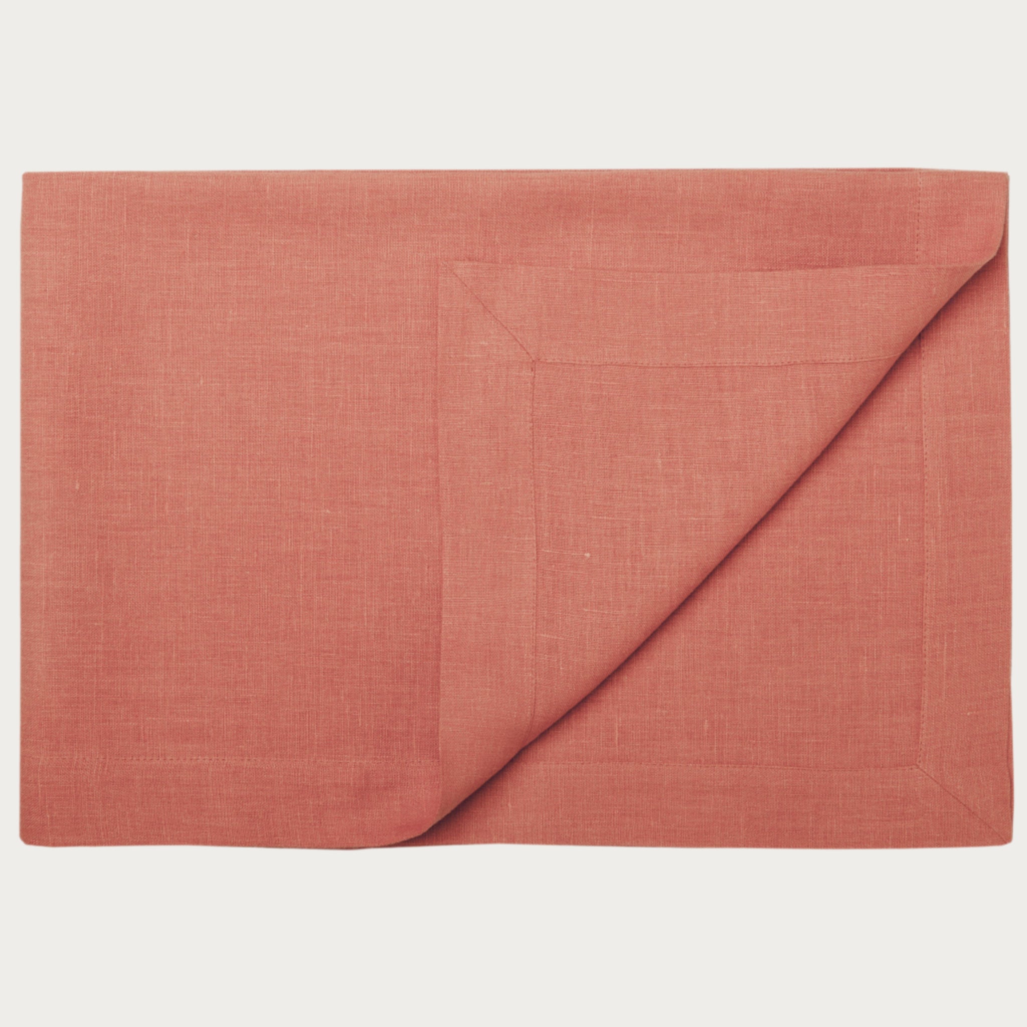 Linen tablecloth Marsala rose