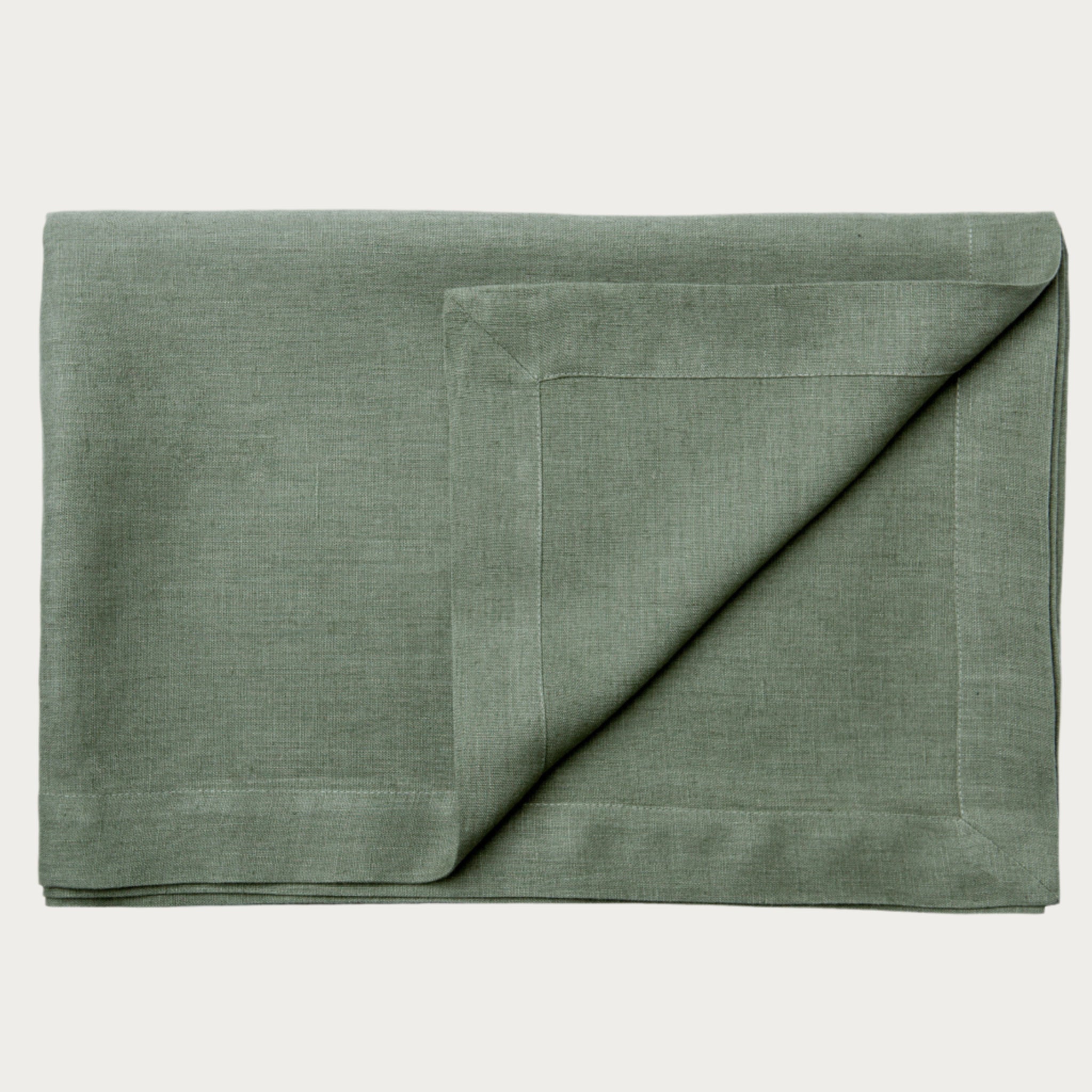 Linen tablecloth Moss green