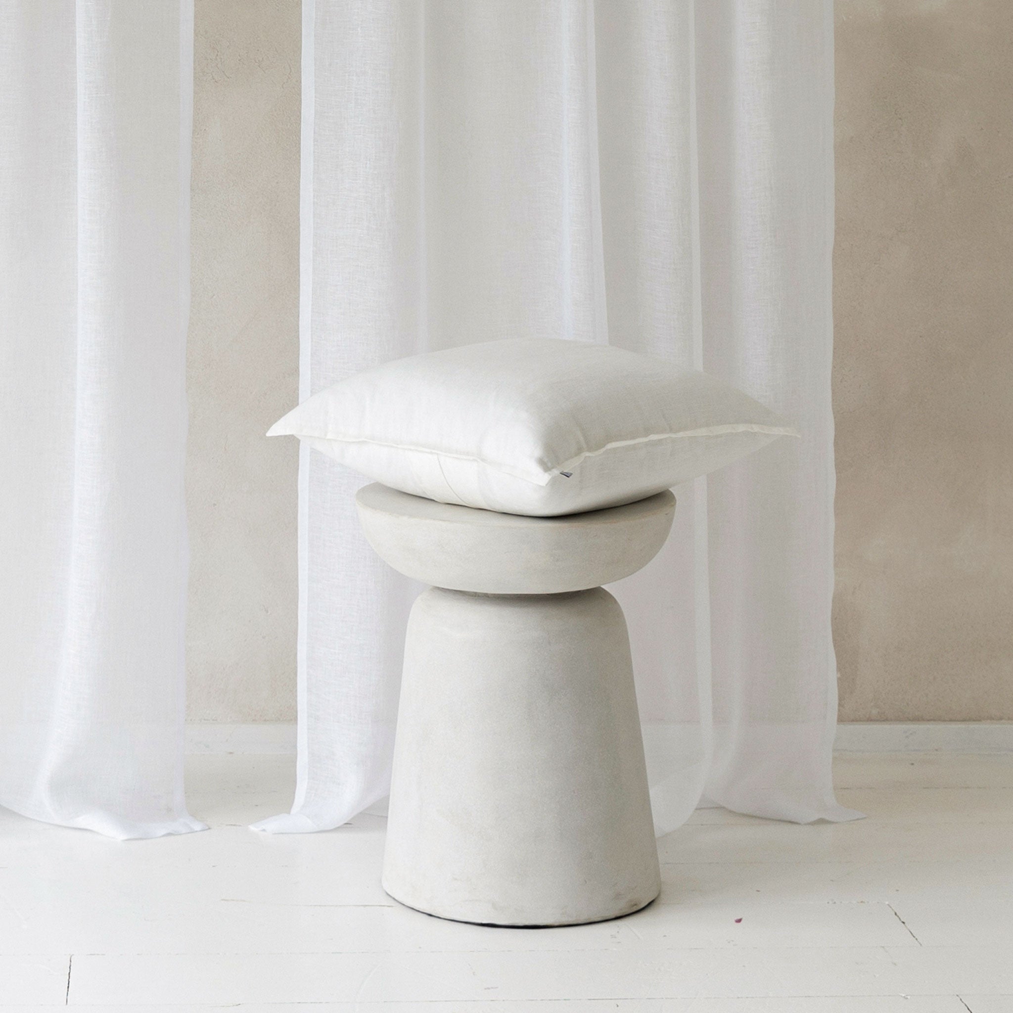 Linen pillow cover Off white