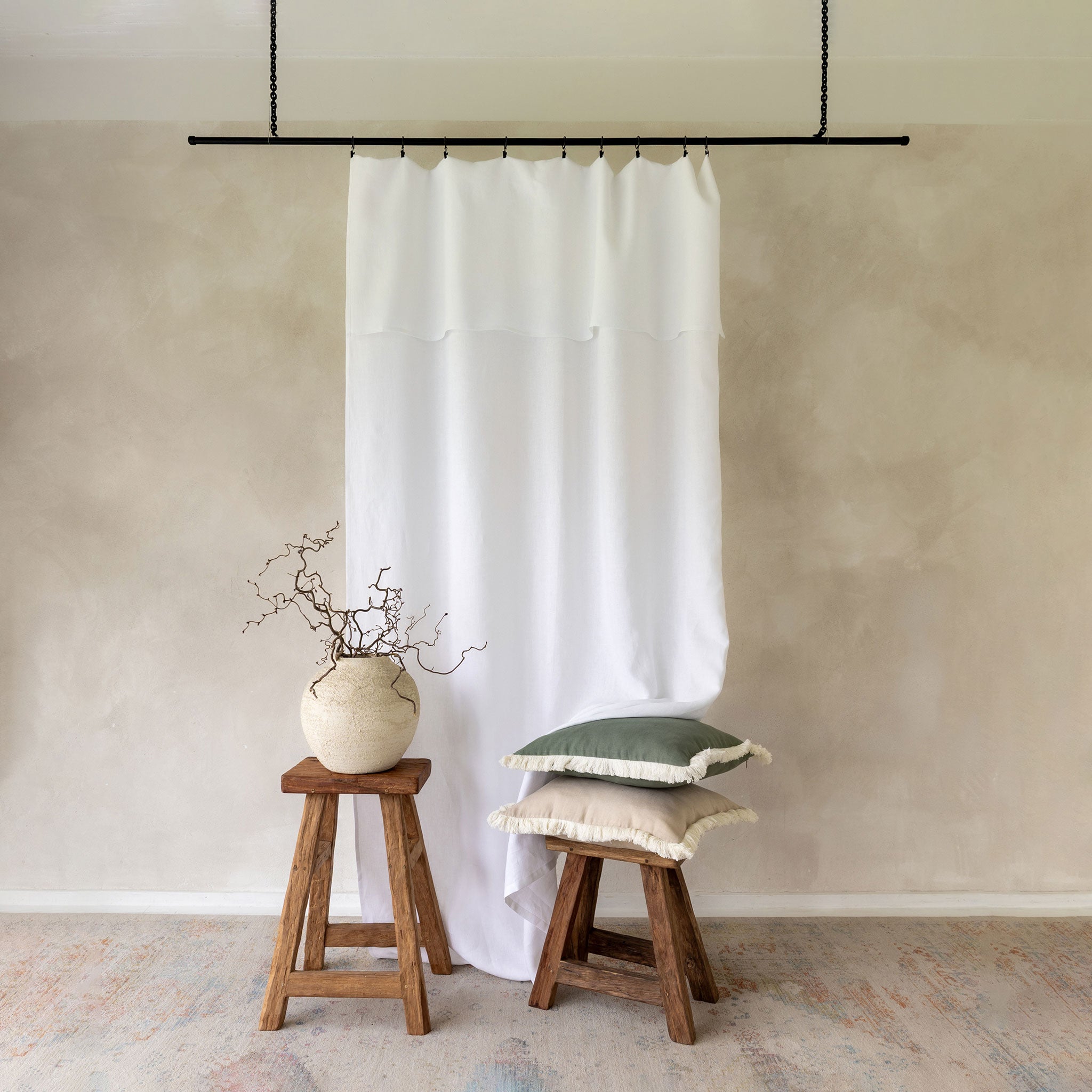 Linen drop cloth curtains