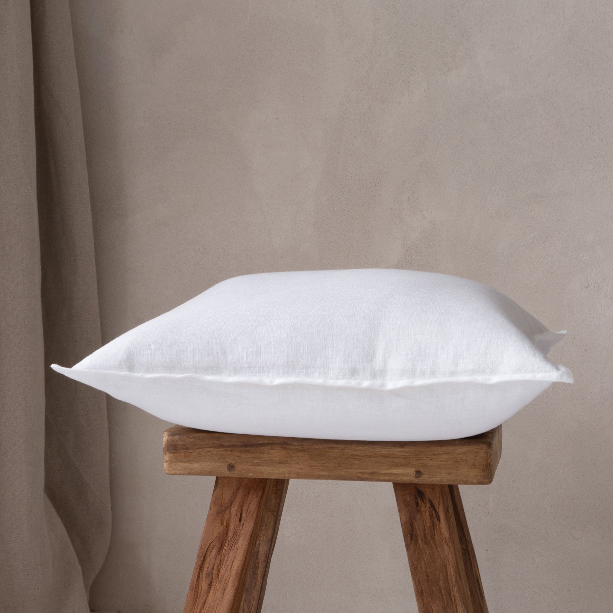Linen pillow cover White