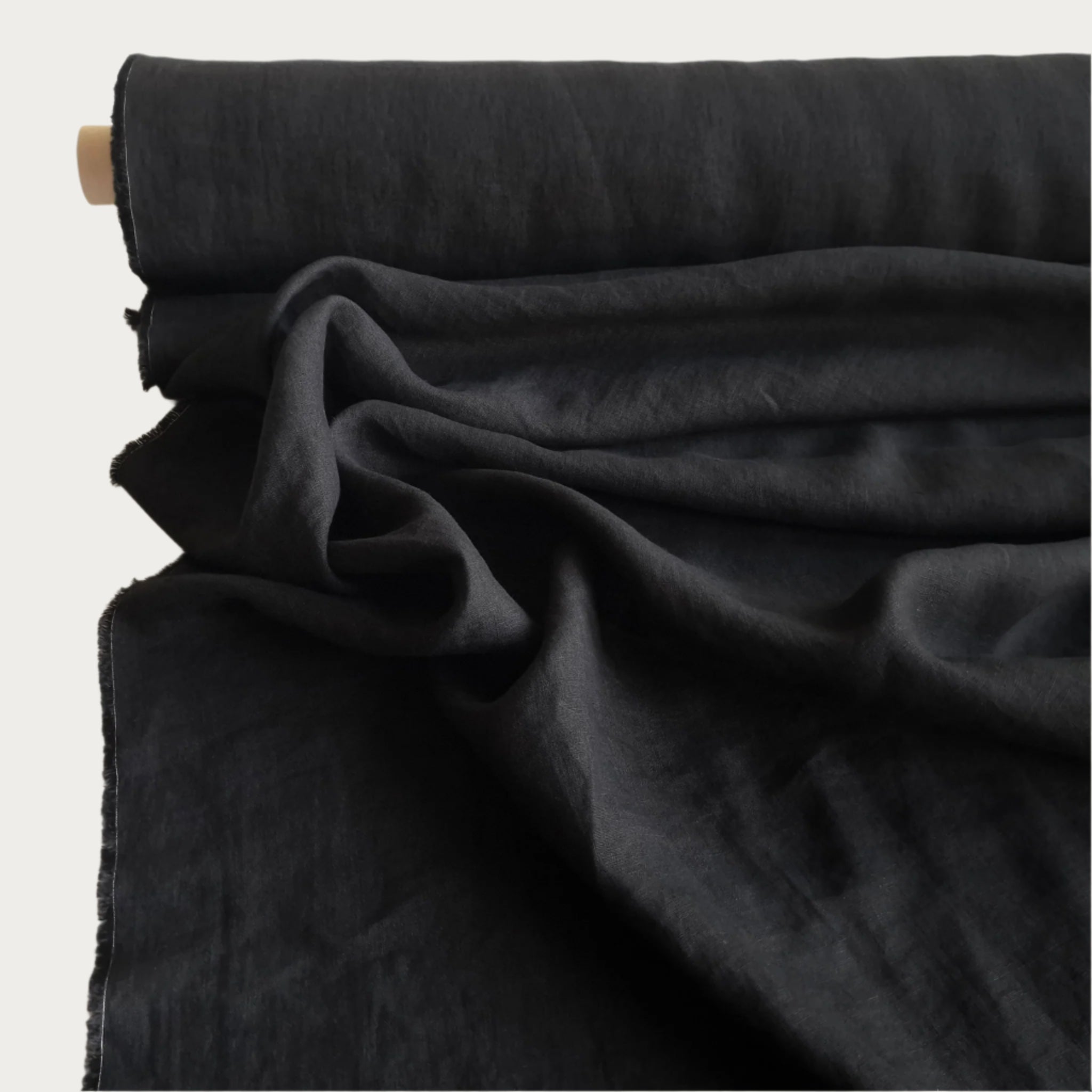 Linen fabric Black