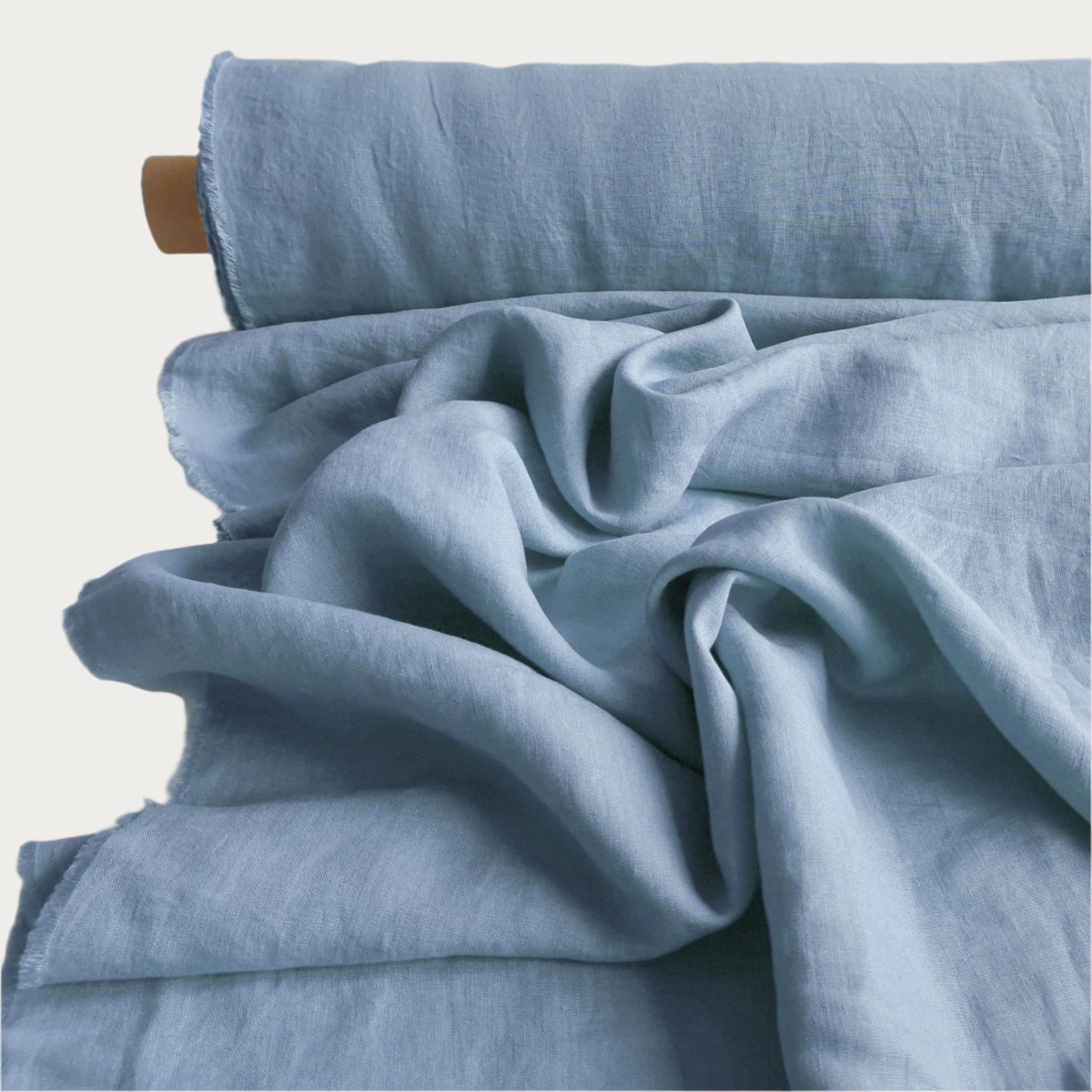 Linen fabric Blue mist