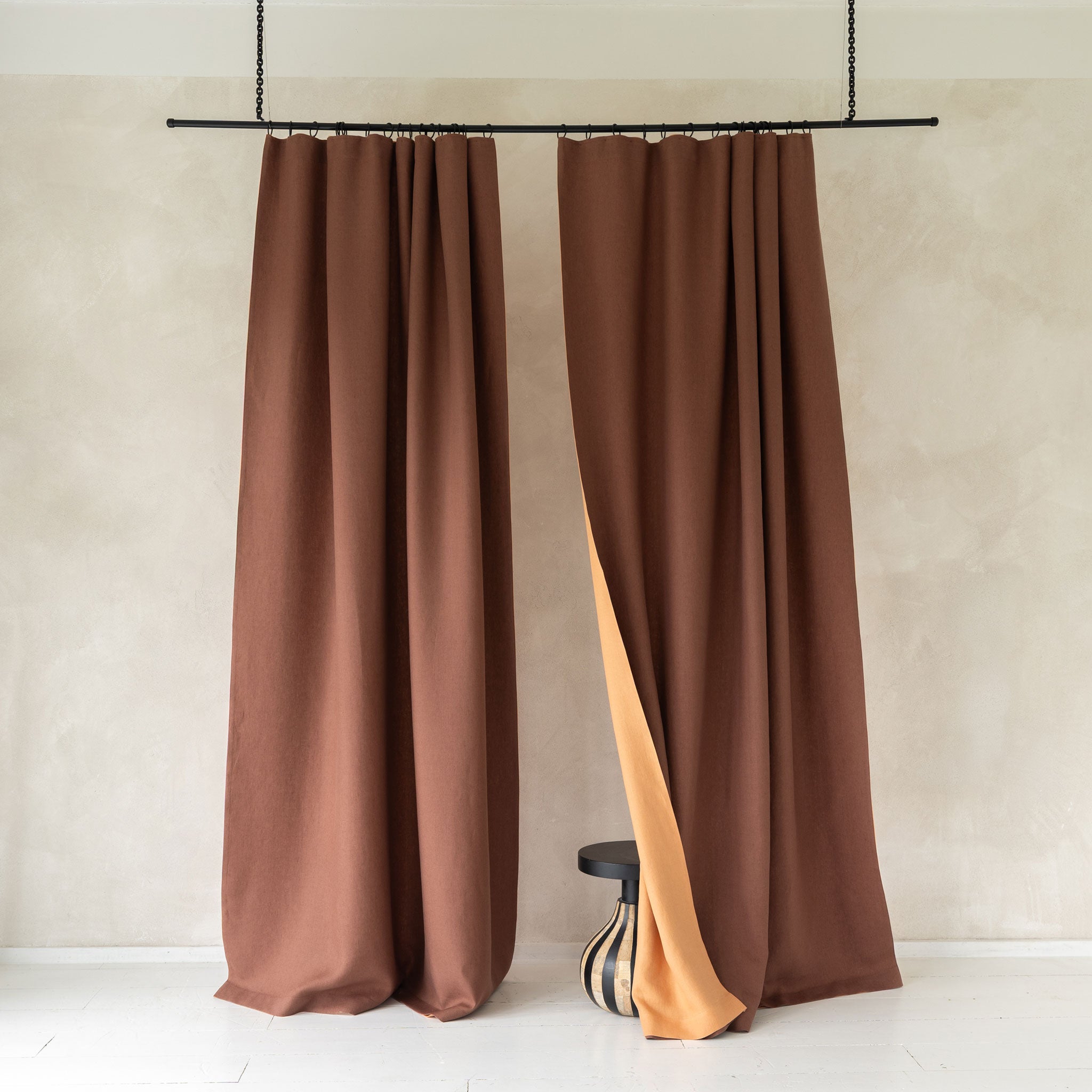 Linen Room Divider Curtain with Tape