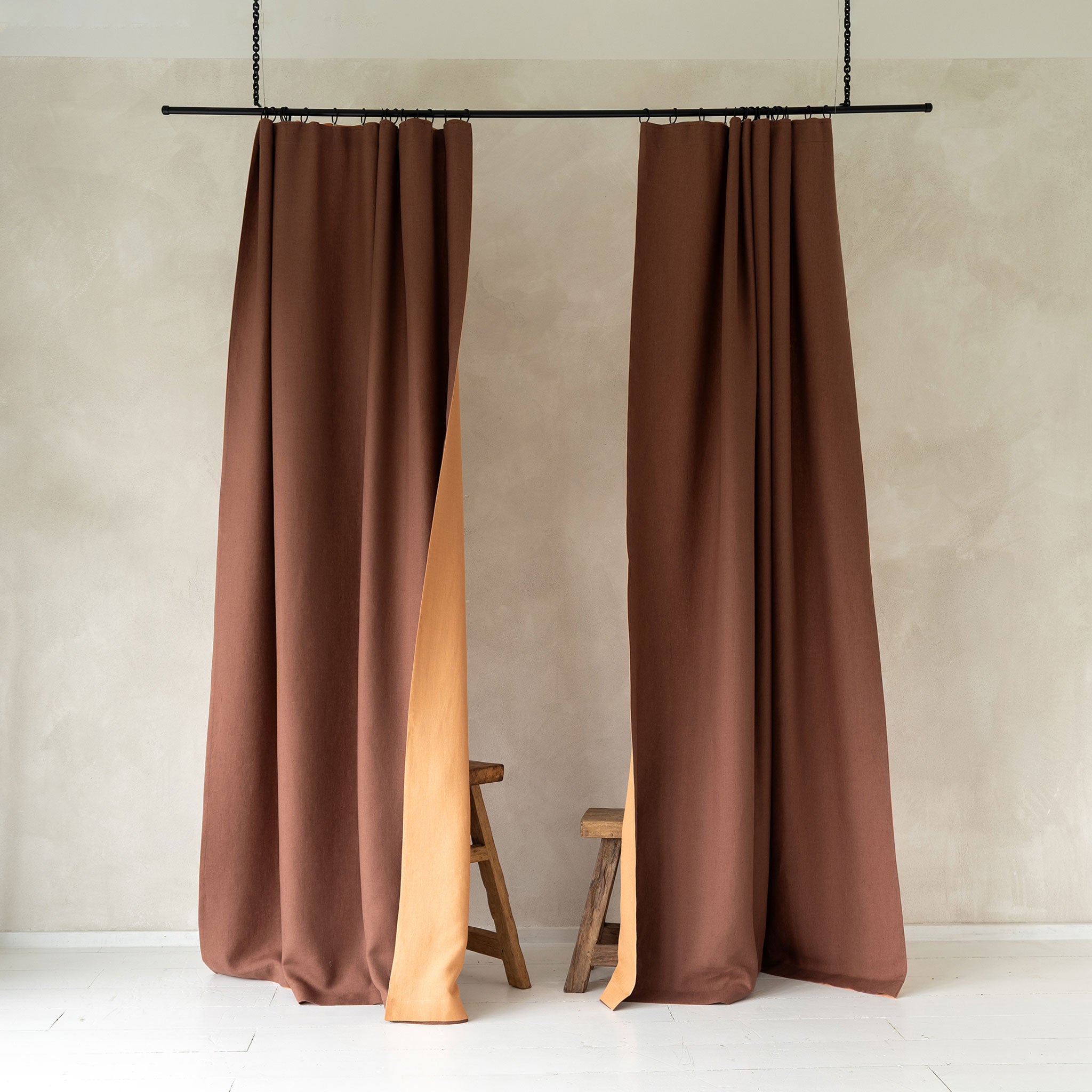 Linen Room Divider Curtain with Tape