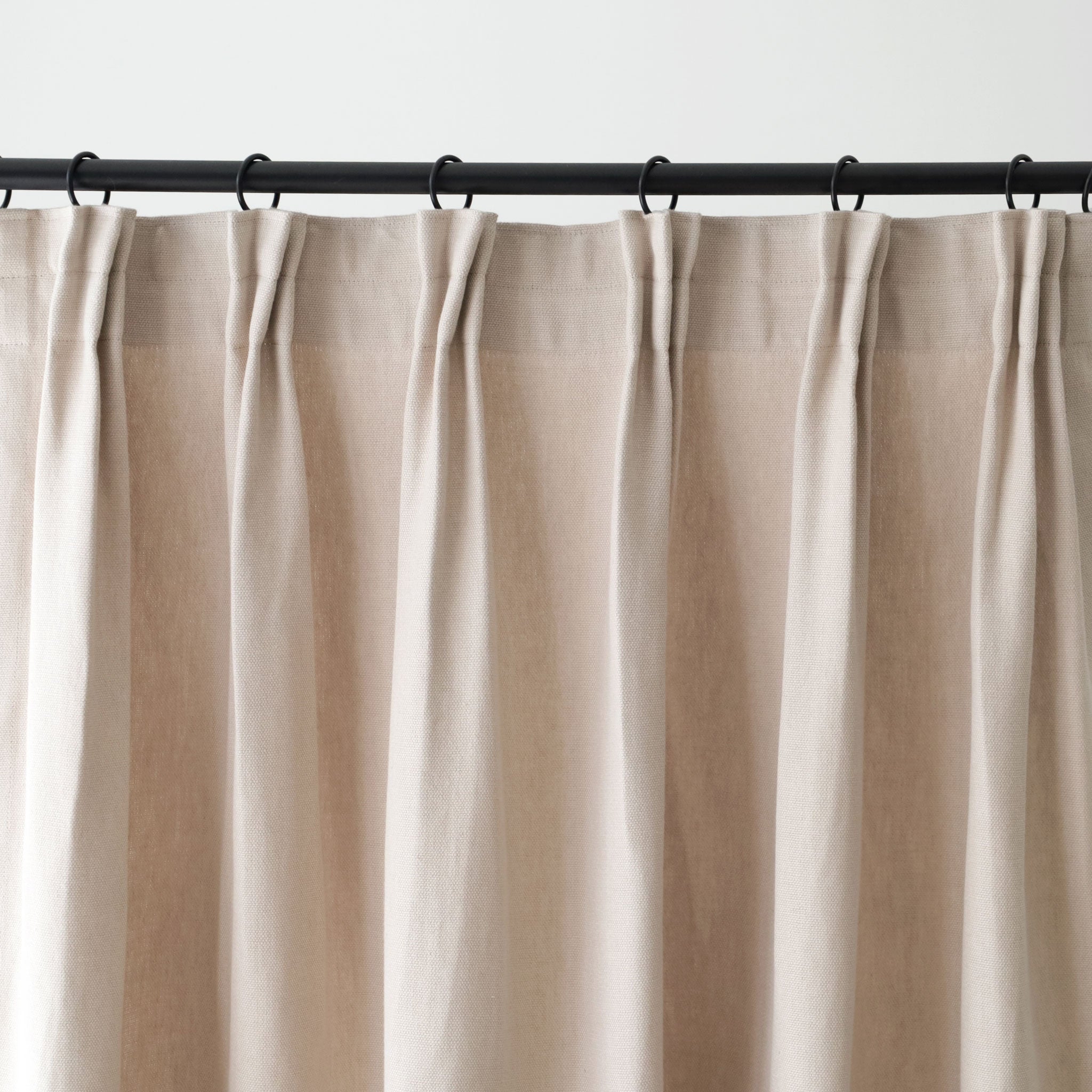 Heavy linen pinch pleat curtain panel