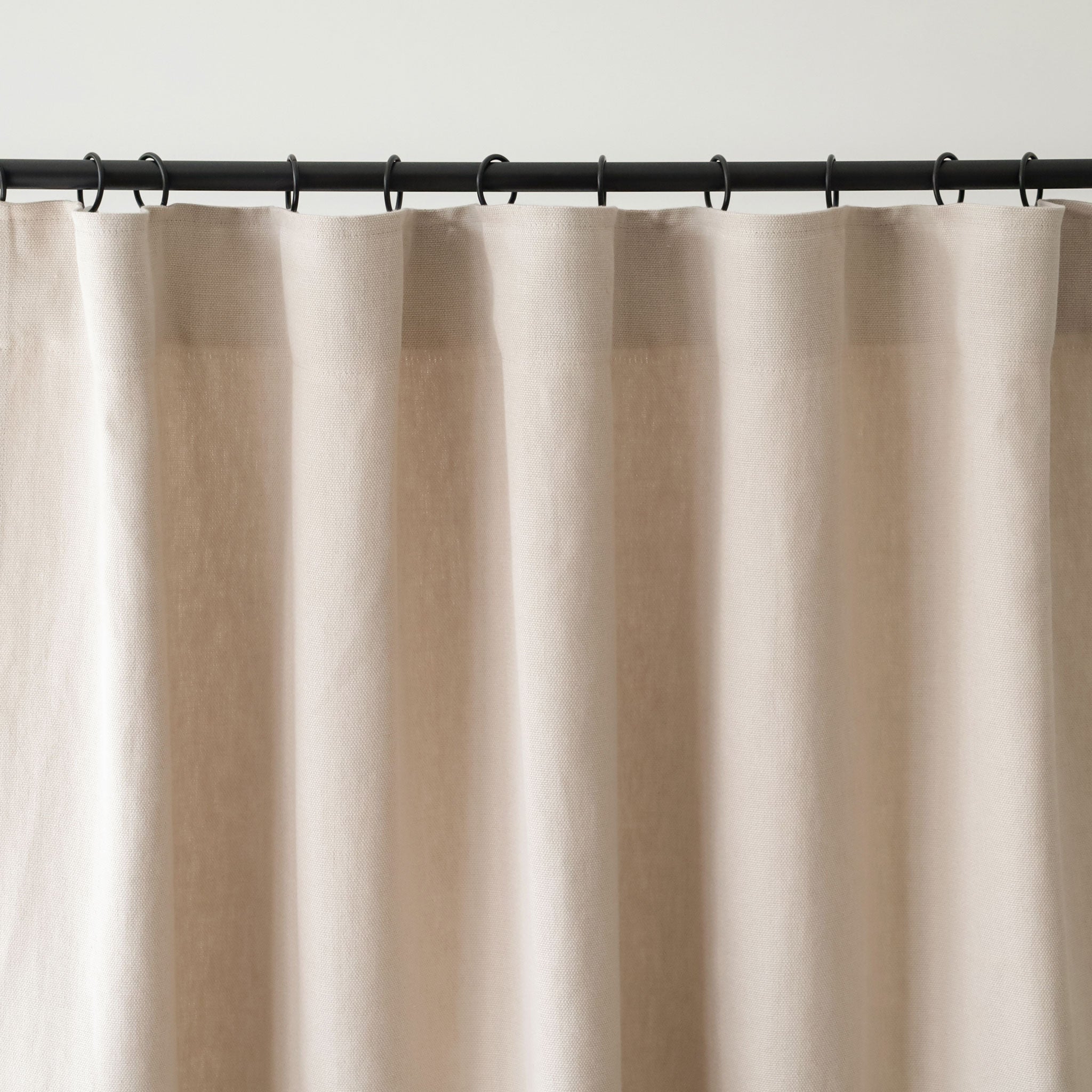 Heavy linen S-fold curtain panel