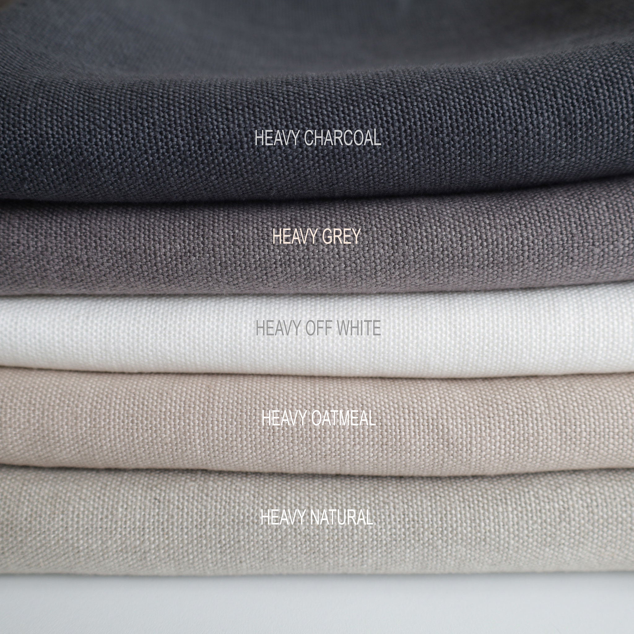 Heavy linen fabric samples