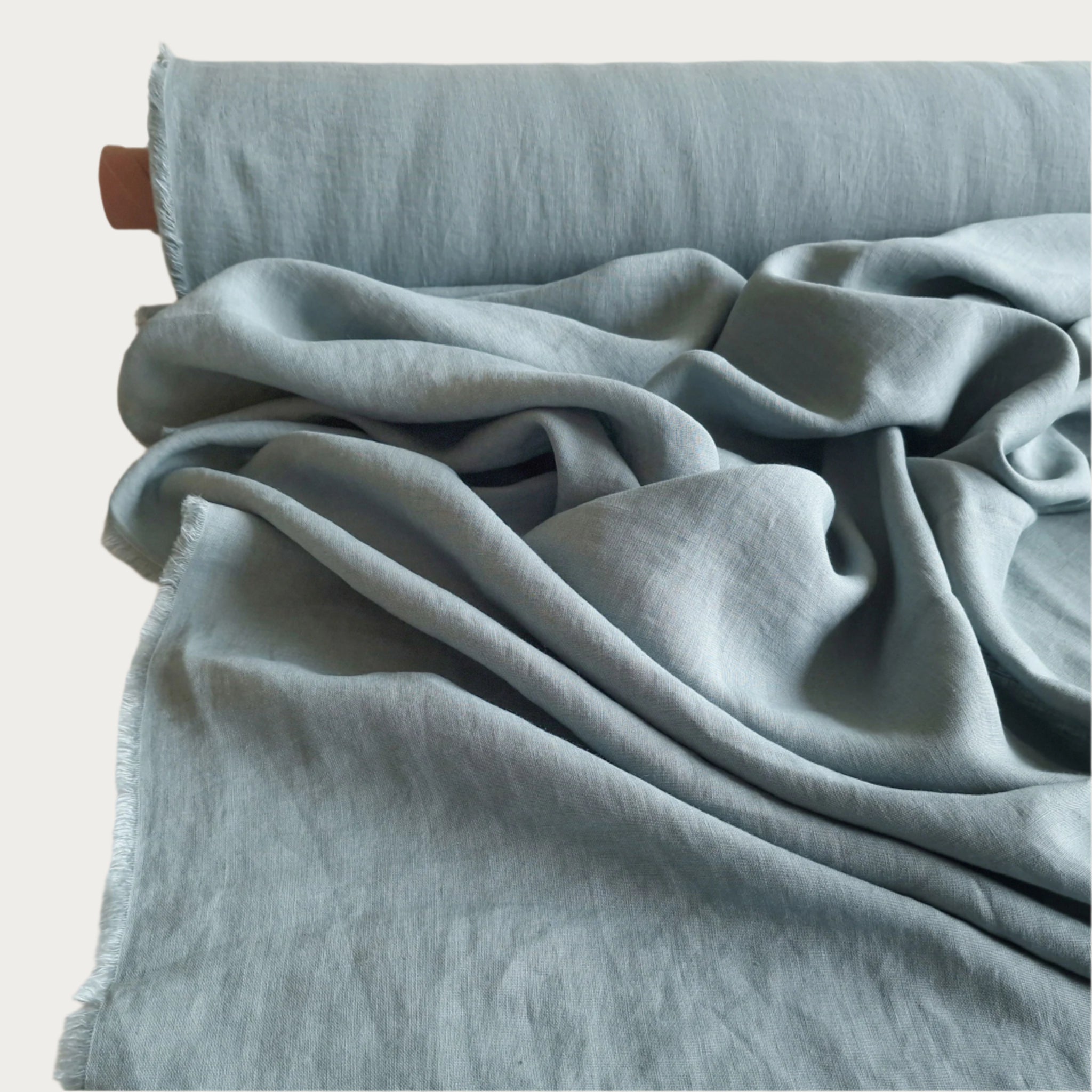 Linen fabric Ice mint