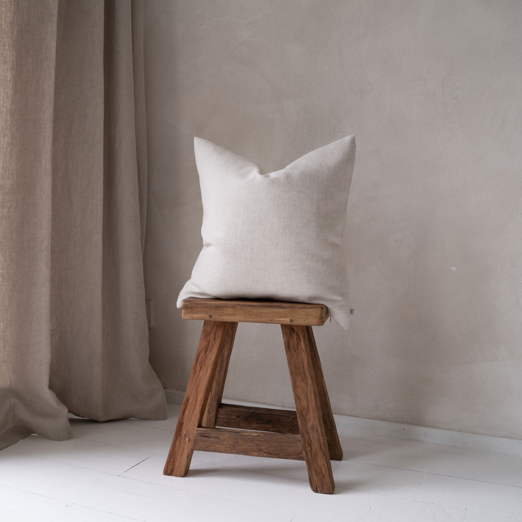 Natural linen pillow cover