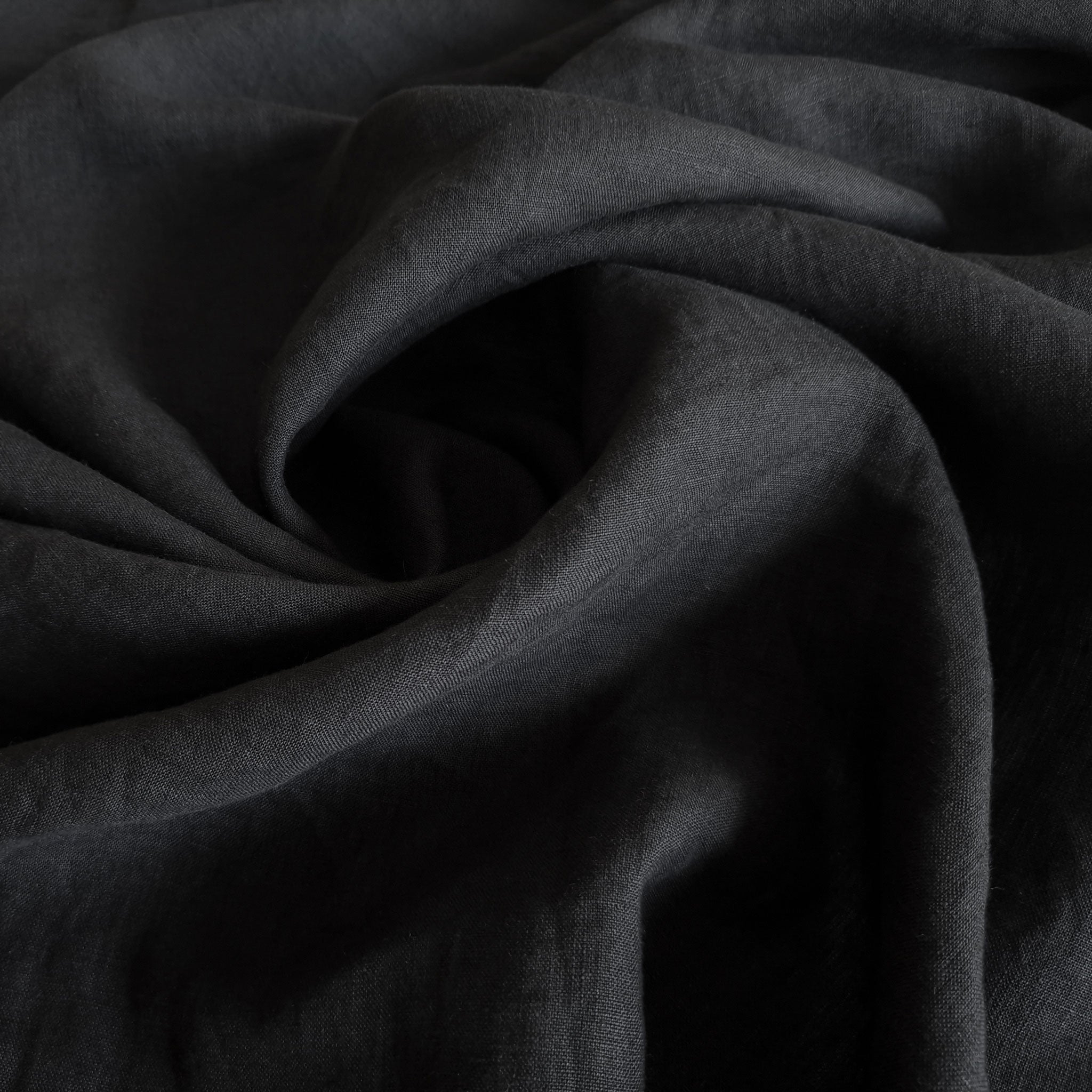 Linen fabric Black