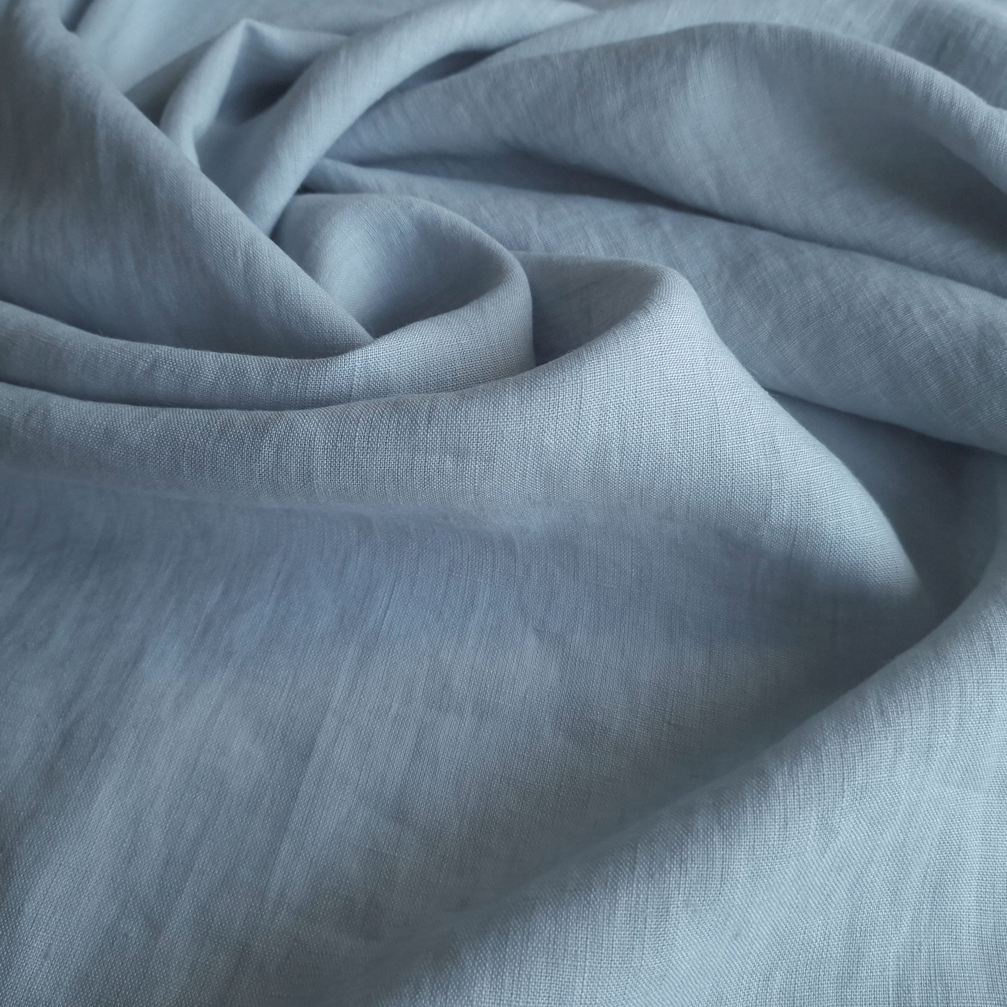 Linen fabric Blue mist